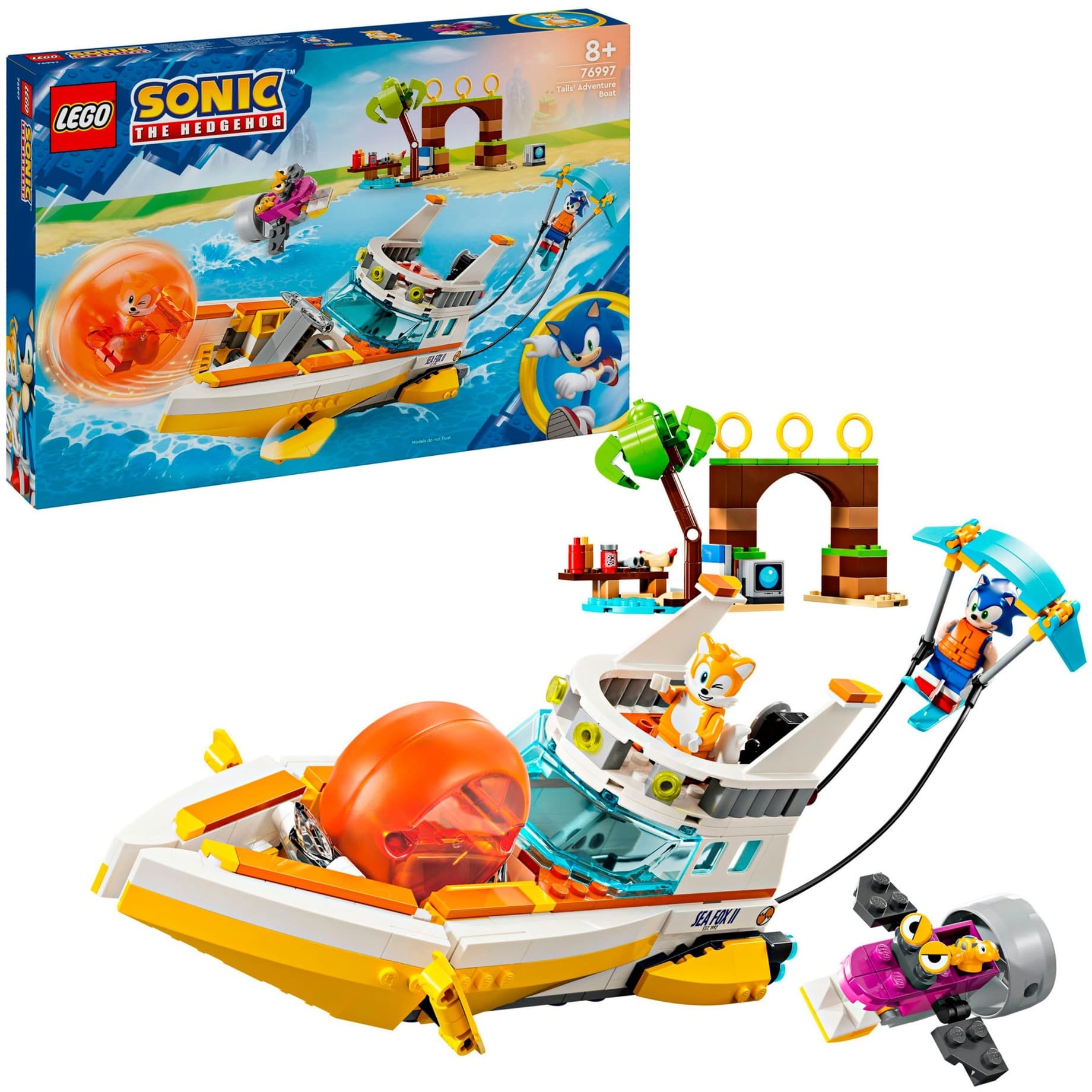 76997 Sonic the Hedgehog Tails’ Abenteuerboot, Konstruktionsspielzeug