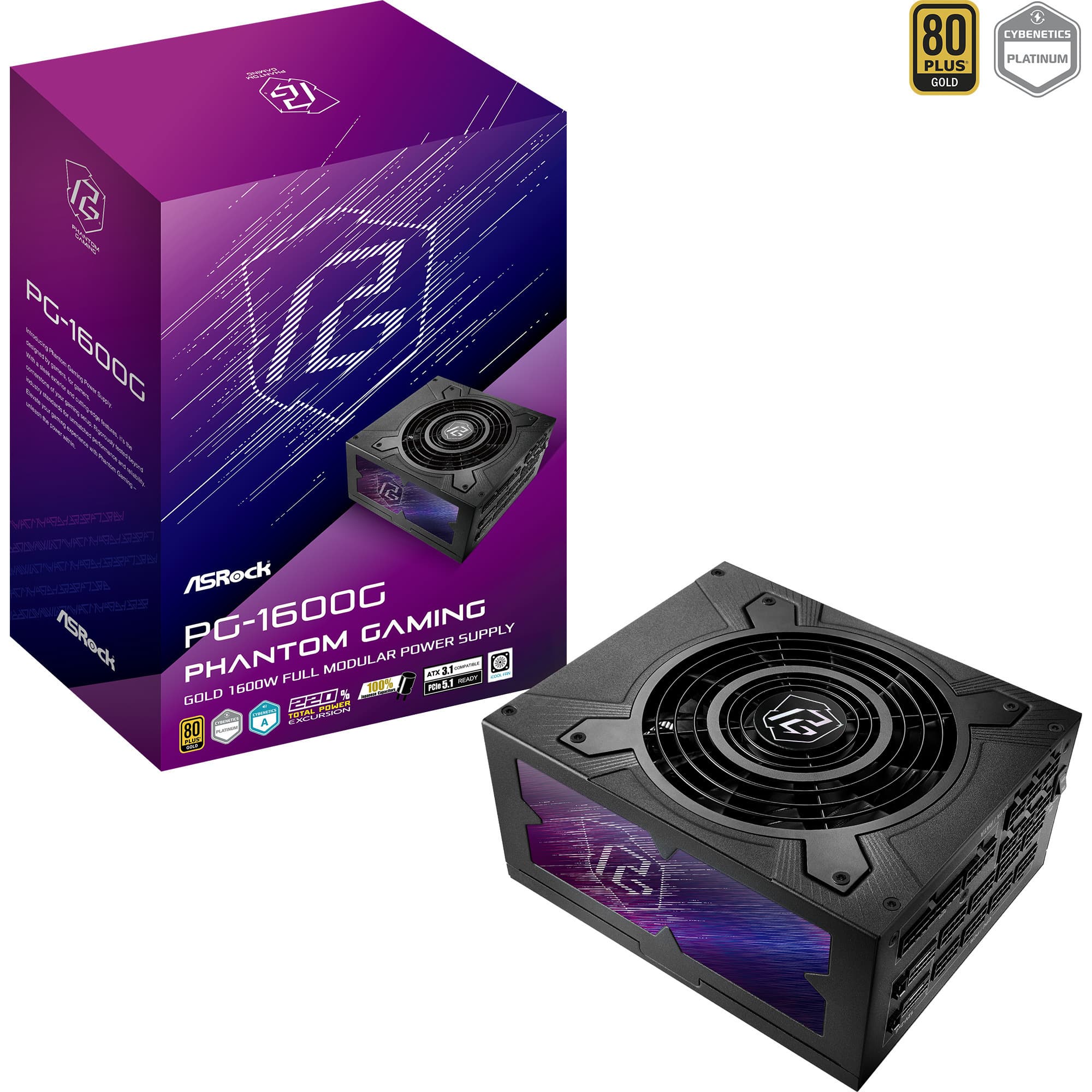 ASRock Phatom Gaming PG-1600G 1600W Gold, PC-Netzteil
