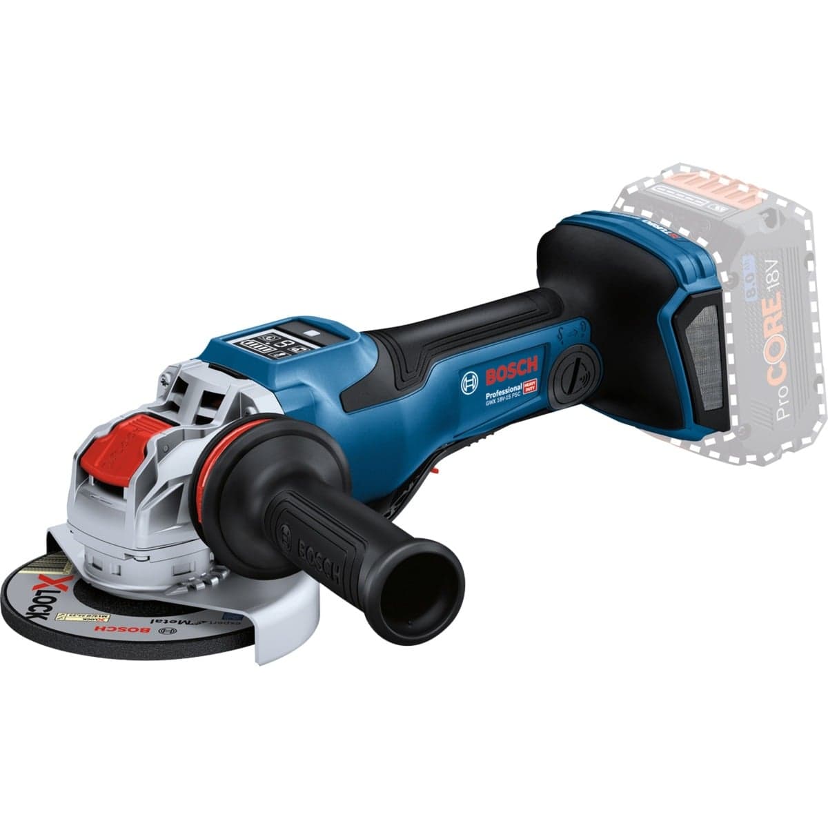 PRO X-LOCK Akku-Winkelschleifer BITURBO GWX 18V-15 PSC Professional solo, Ø 125mm