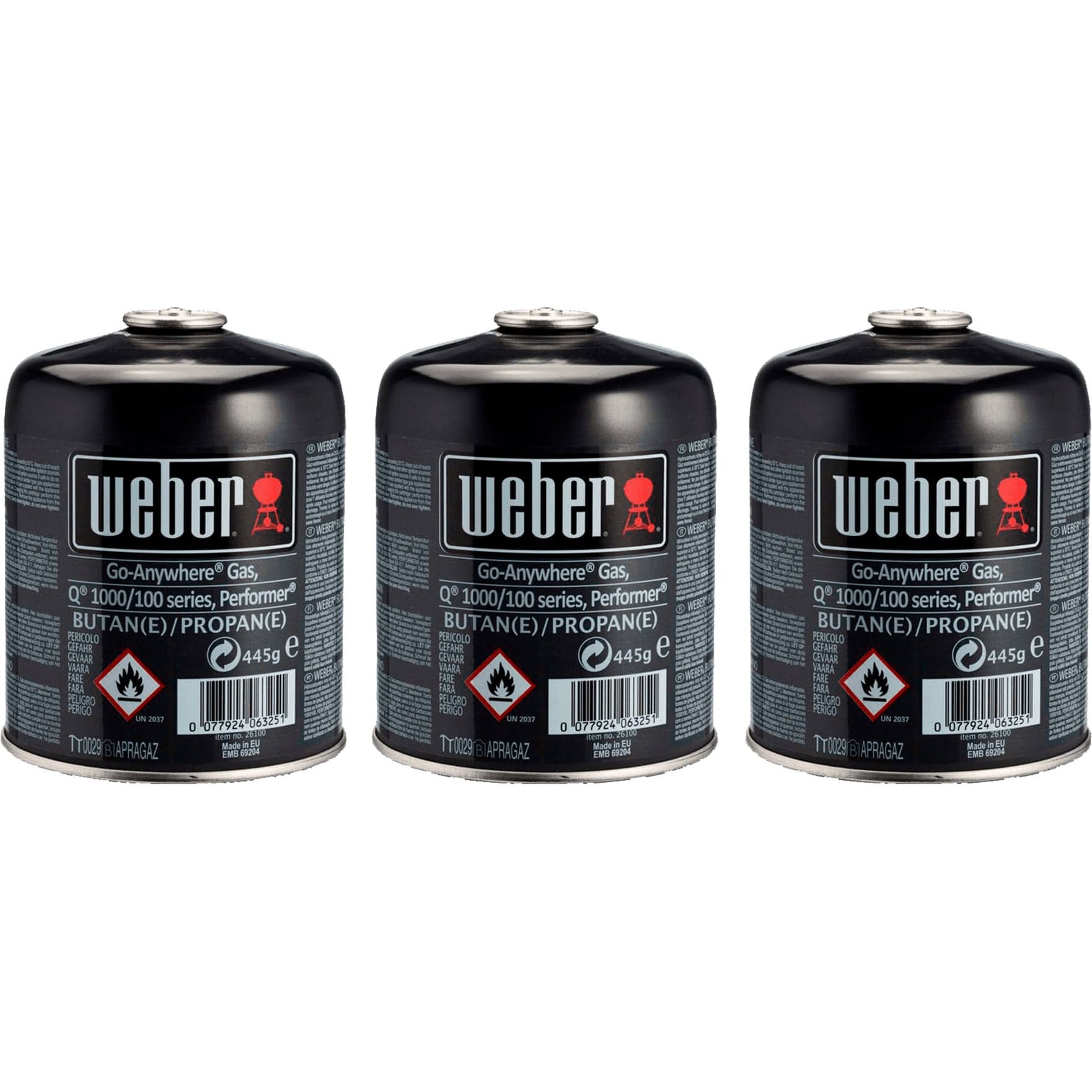 Gas-Kartusche 3er-Pack 17669 für Q 100/1000 und GO-ANYWHERE