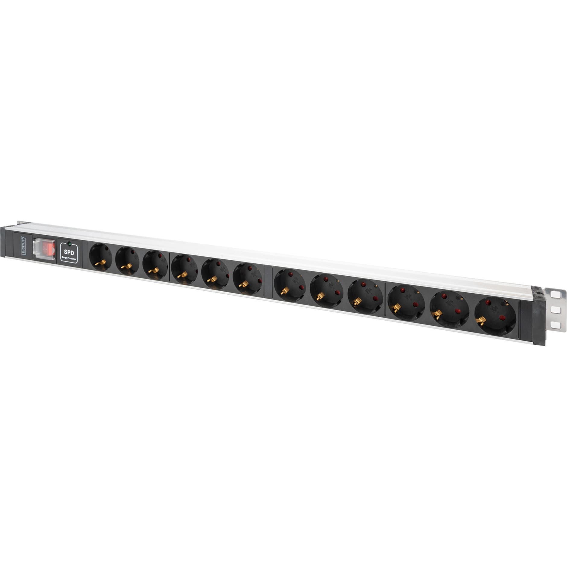 Steckdosenleiste PDU mit Aluminiumprofil, 12-fach
