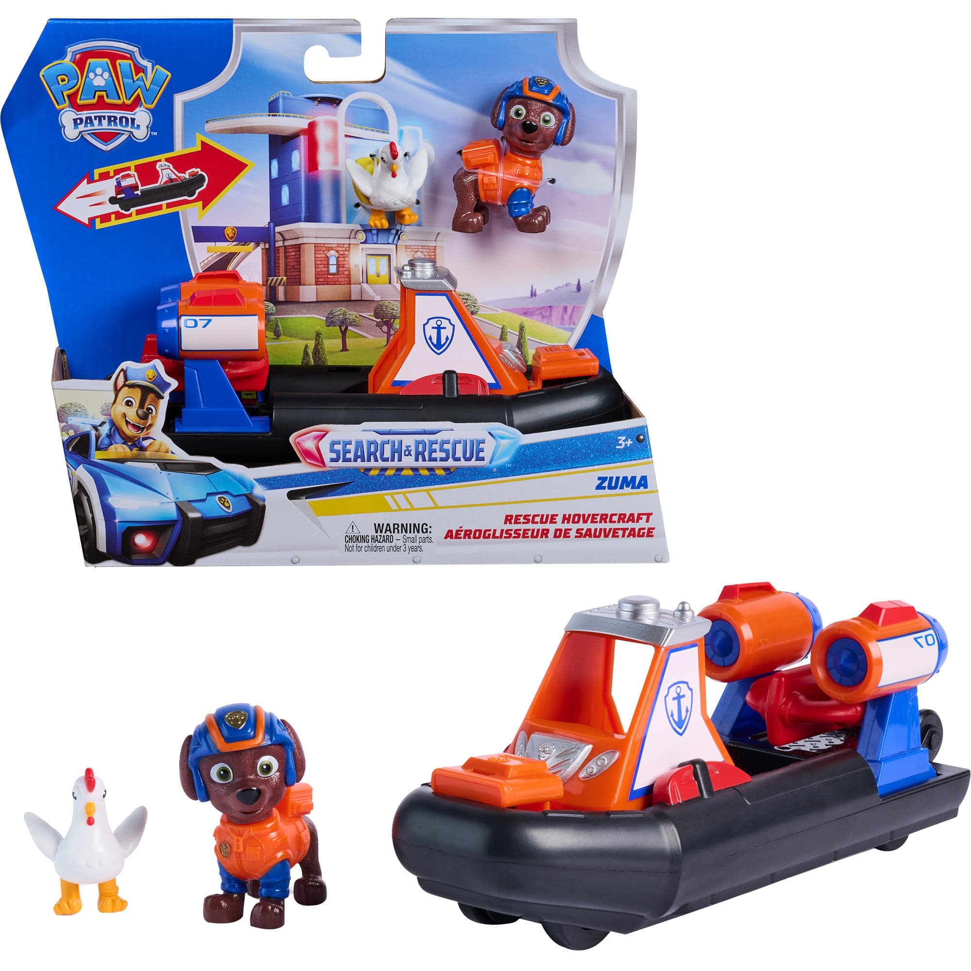 PAW Patrol - Search & Rescue: Zumas Rettungs-Hovercraft mit 2 Figuren, Spielfahrzeug