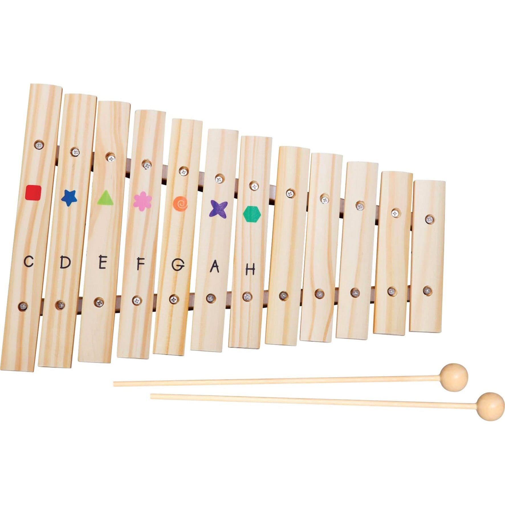 Holz Xylophon mit zwölf Noten und einem Paar Schlägel, Xylofon