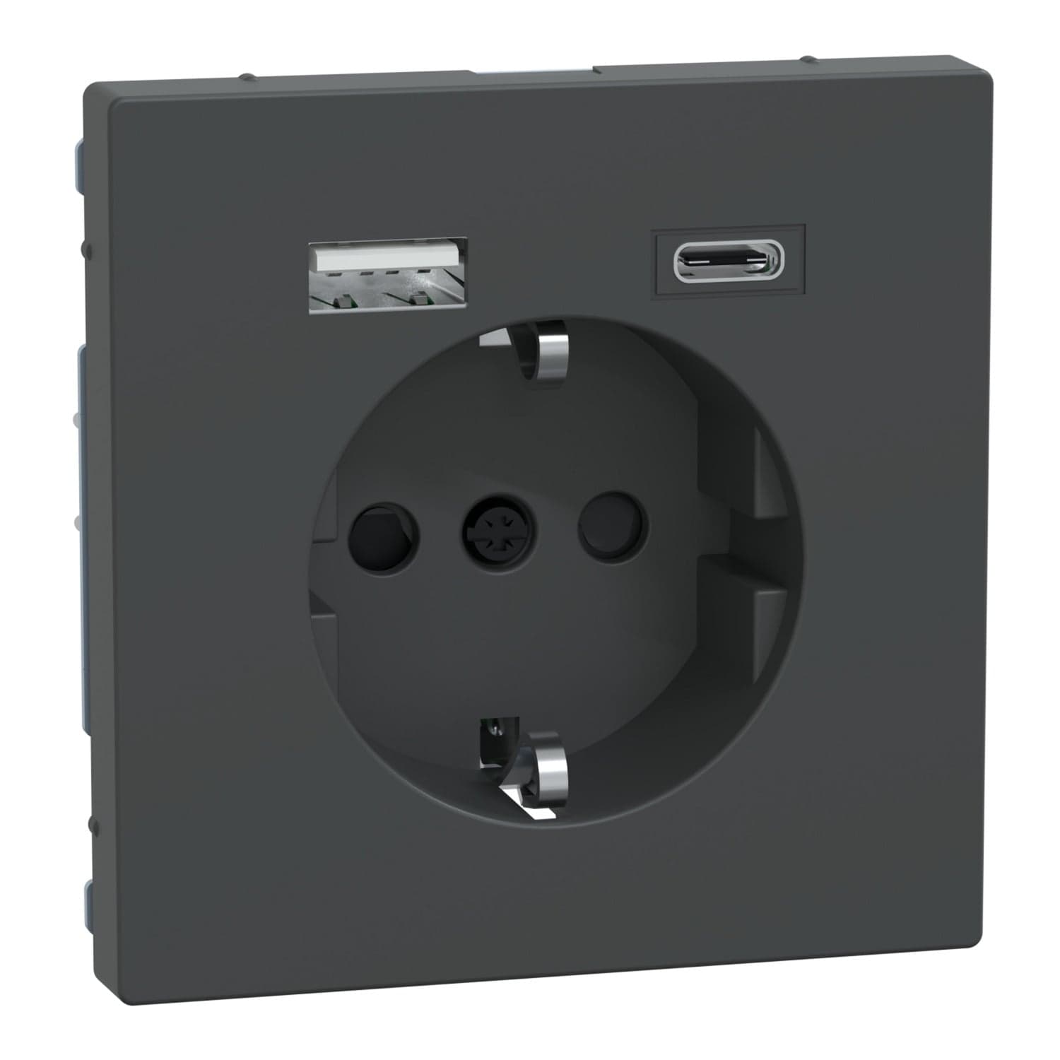 Schutzkontakt Steckdose mit USB Ladegerät Typ MEG2367-6034, Unterputz, 16 Ampere, 250 Volt