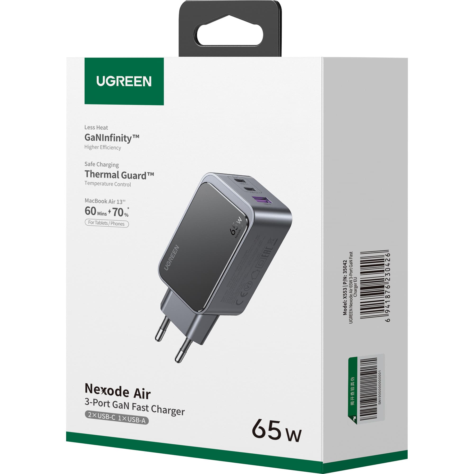 Nexode S PD GaN Fast Wall Charger 65W, Ladegerät