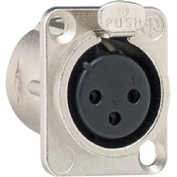 XLR Steckverbinder Flanschbuchse 3-Pol-D, Anschlussdose