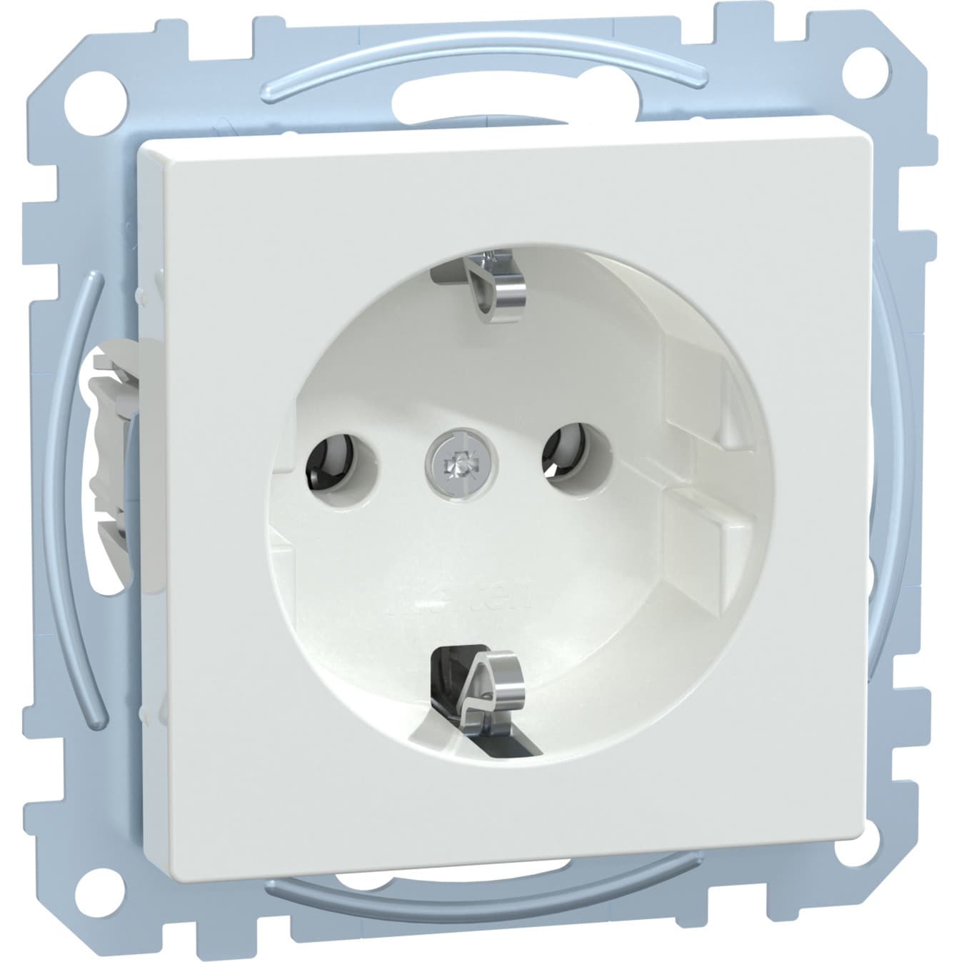 Schutzkontakt-Steckdose mit Steckklemme, Unterputz, 16 Ampere, 250 Volt, System M