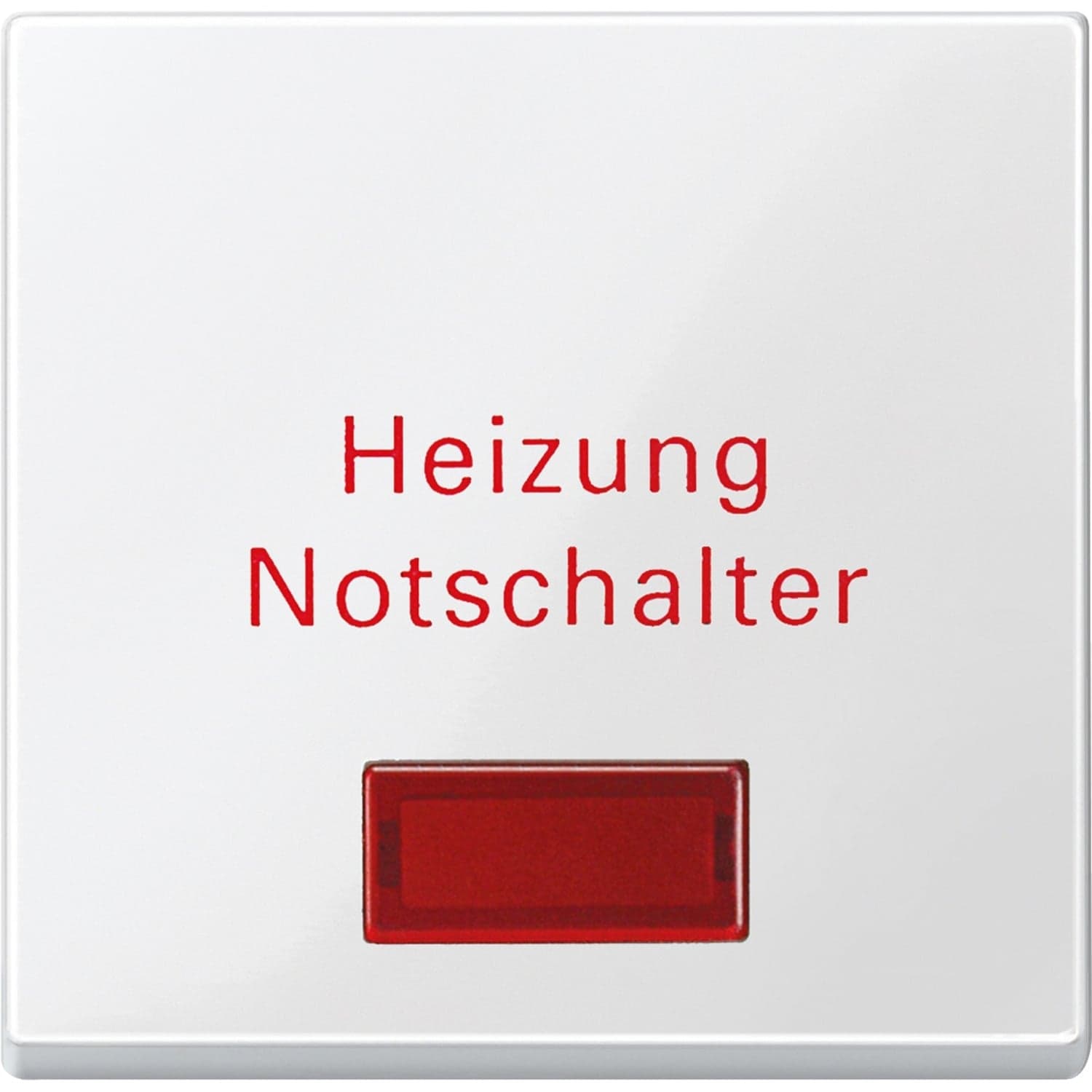 Wippe für Heizungsnot-Schalter Kontrollfenster