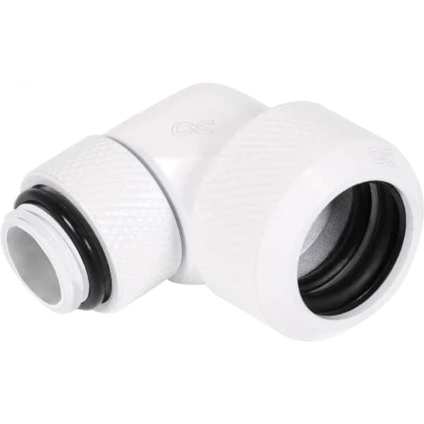 Eiszapfen 13mm HardTube Anschraubtülle 90° drehbar G1/4 - White, Verbindung