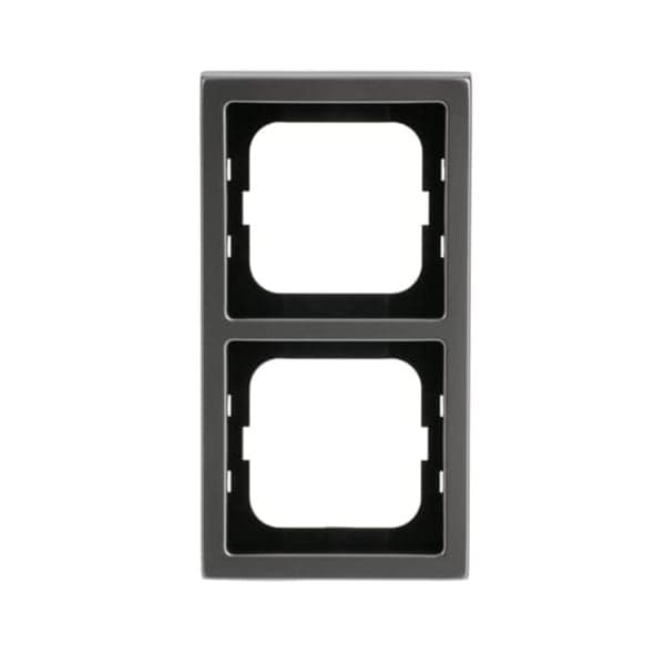 Rahmen zwei-fach pur Edelstahl 1722-866K Edelstahl Anti Fingerprint matt