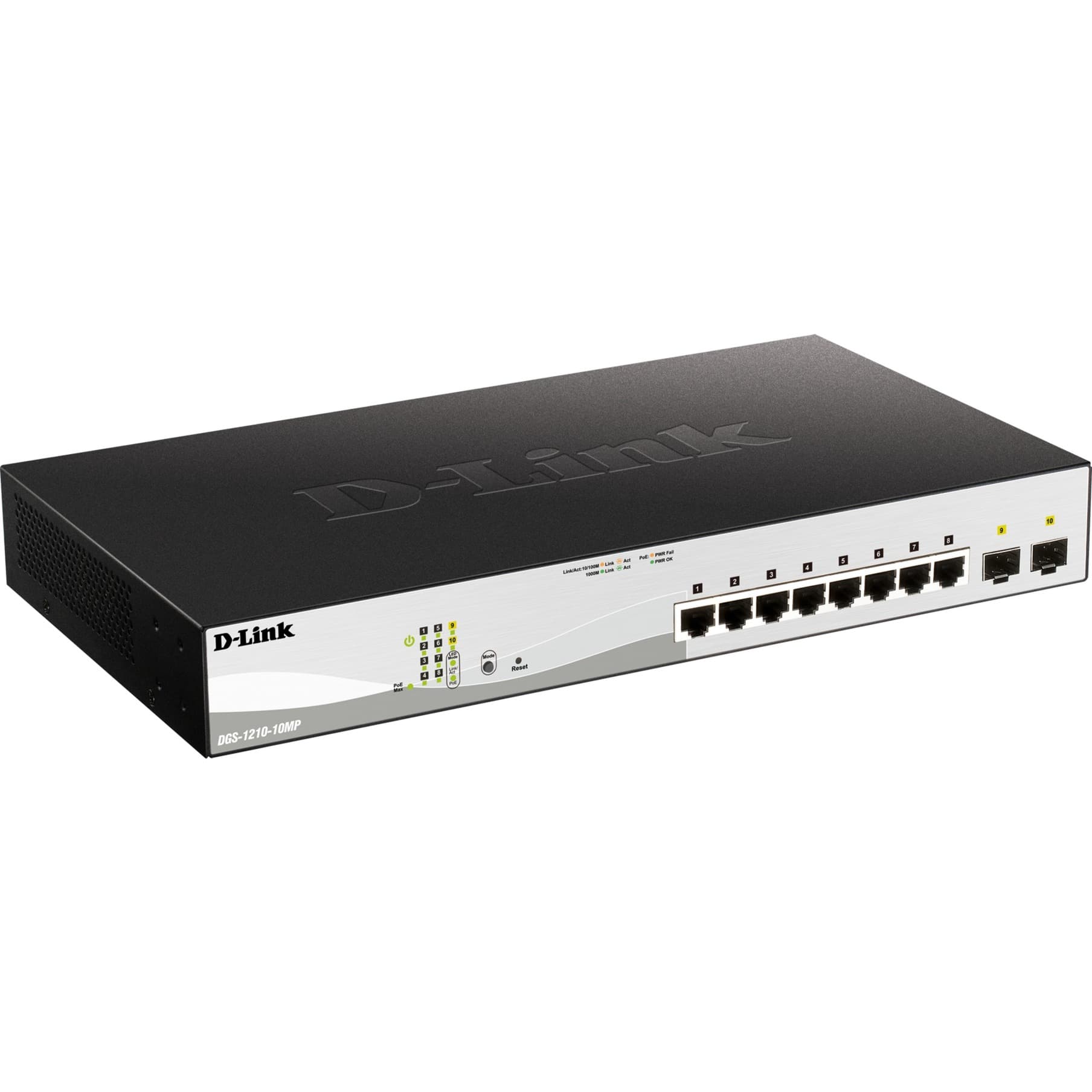 D-Link DGS-1210-10MP/E PoE/GE/GE/SMA/08, Switch