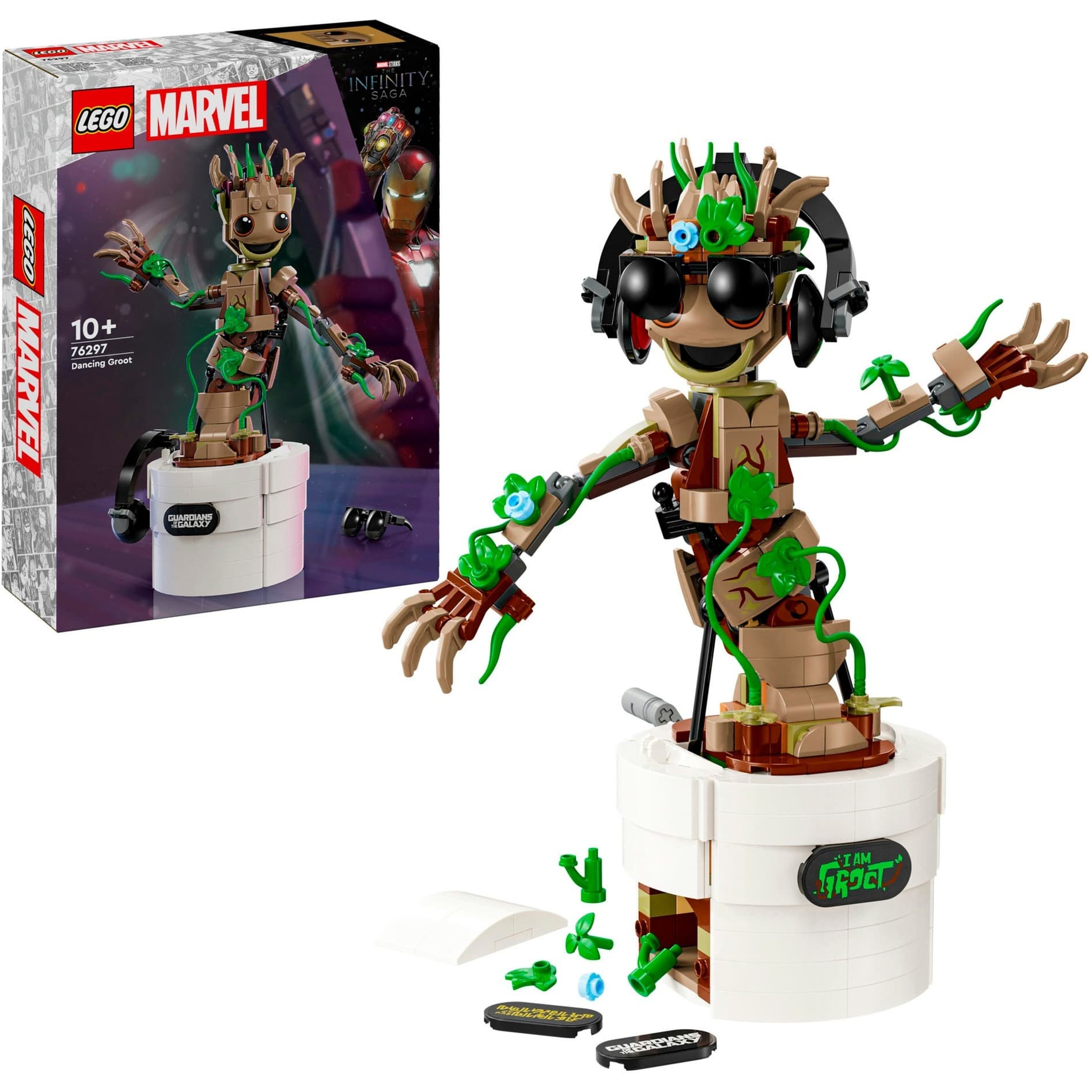 76297 Marvel Super Heroes Tanzender Groot, Konstruktionsspielzeug