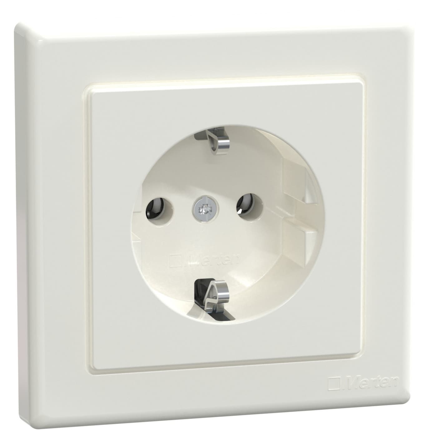 Schutzkontakt-Steckdose mit voller Abdeckplatte, Unterputz, 16 Ampere, 250 Volt
