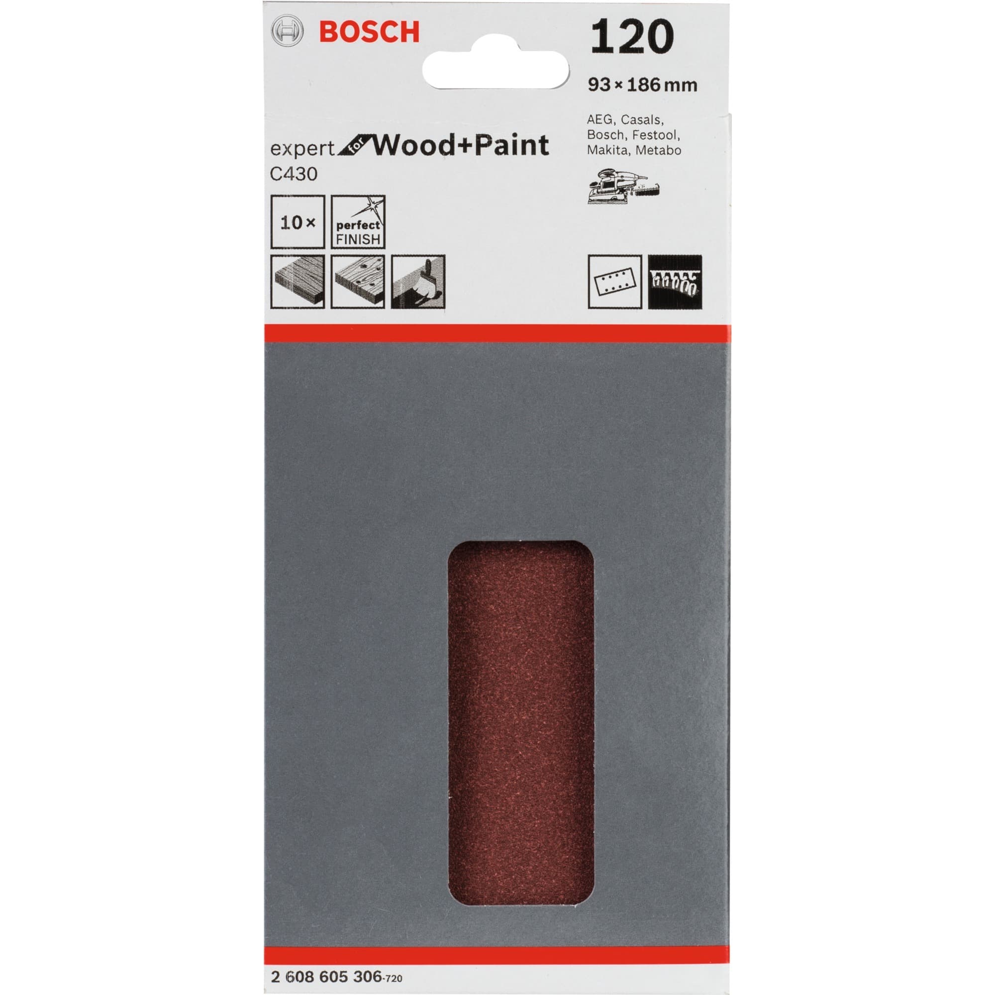 Schleifblatt C430 Expert for Wood and Paint, 93x186mm, K120