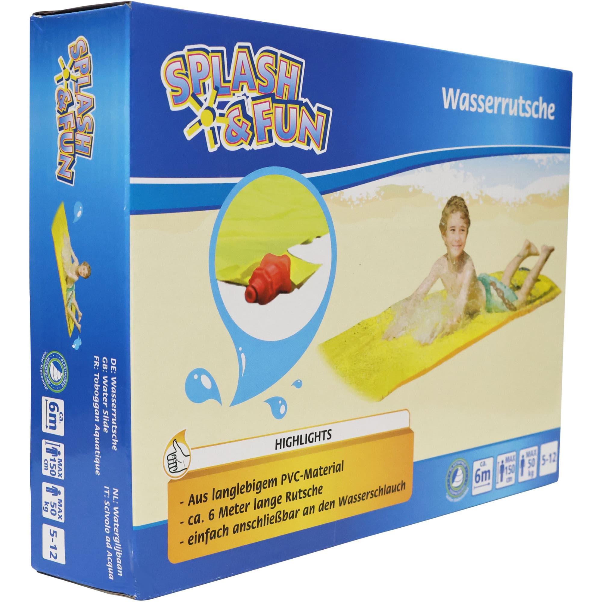 Splash und Fun Wasserrutsche ca. 600 x 80 cm