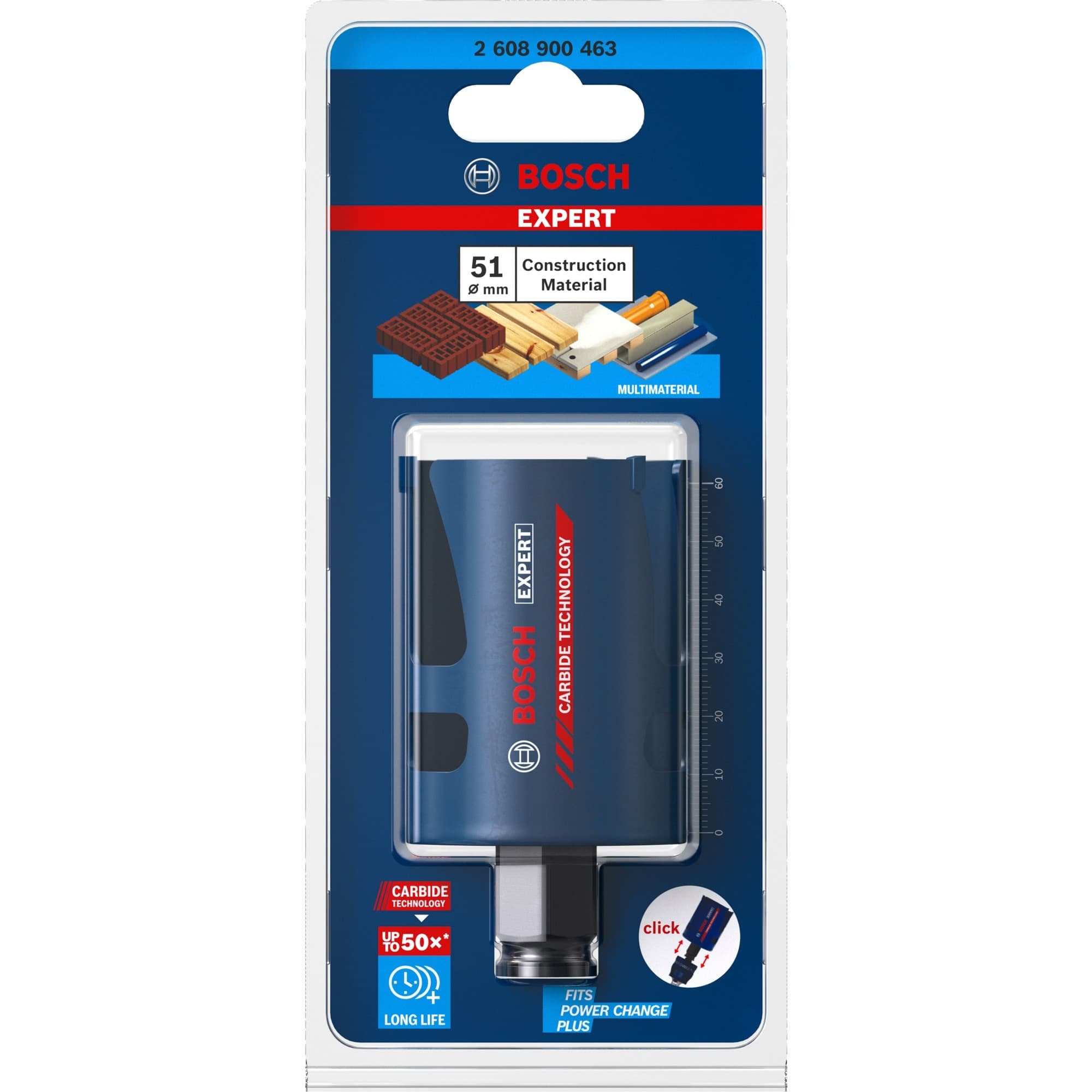 EXPERT Lochsäge Construction Material PC Plus, Ø 51mm