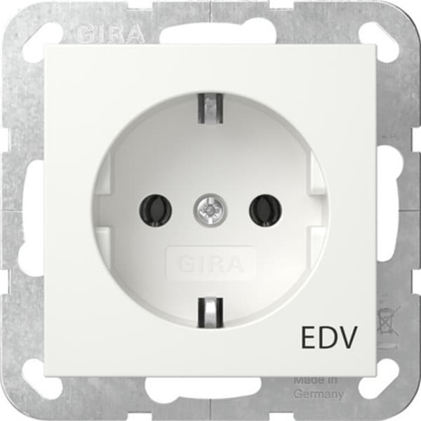 Schutzkontaktsteckdose mit Aufdruck EDV