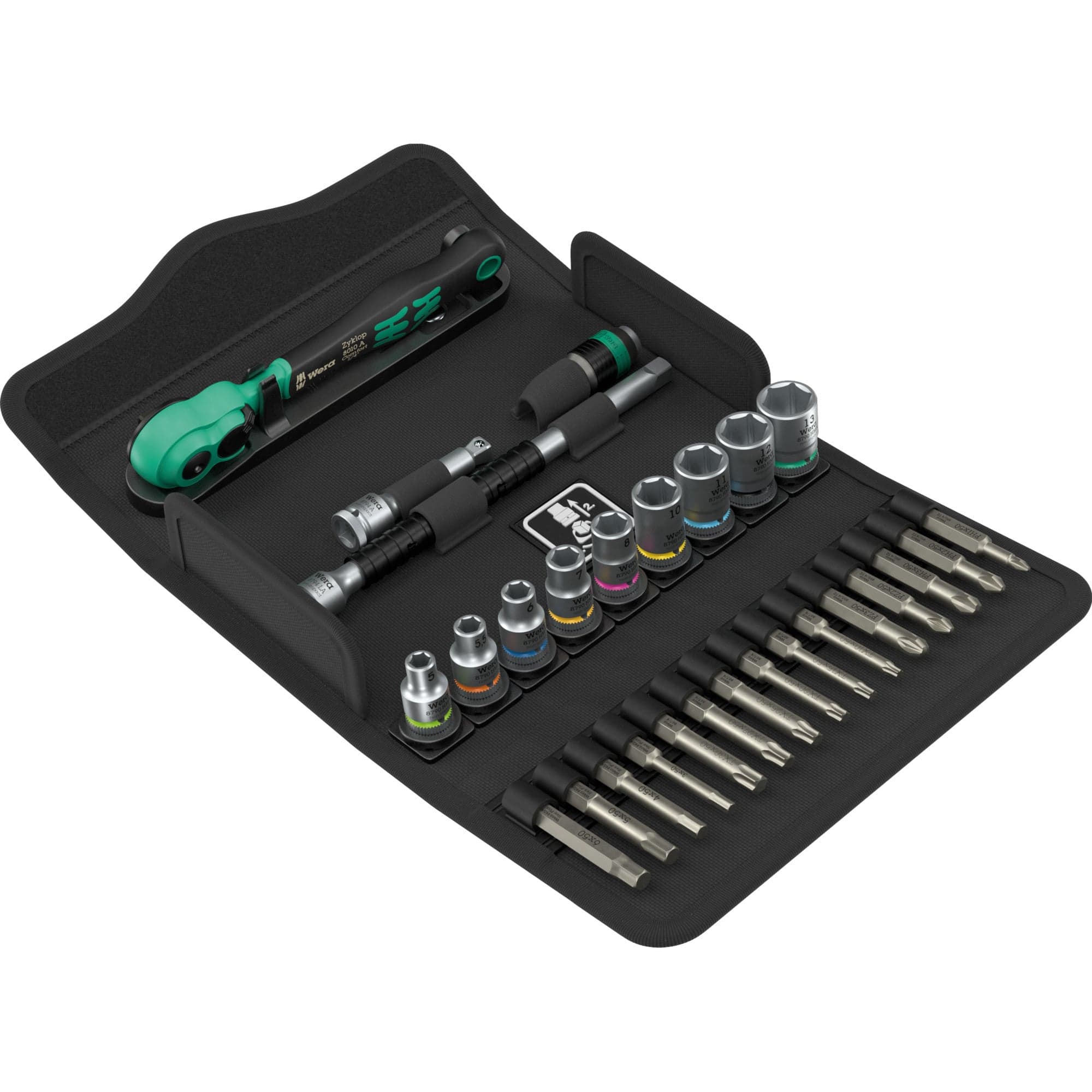 8100 SA 14 Zyklop Comfort Knarrensatz, 1/4", Werkzeug-Set