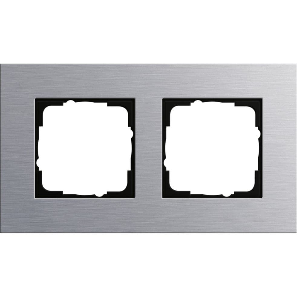 Abdeckrahmen zwei fach Aluminium eloxiert