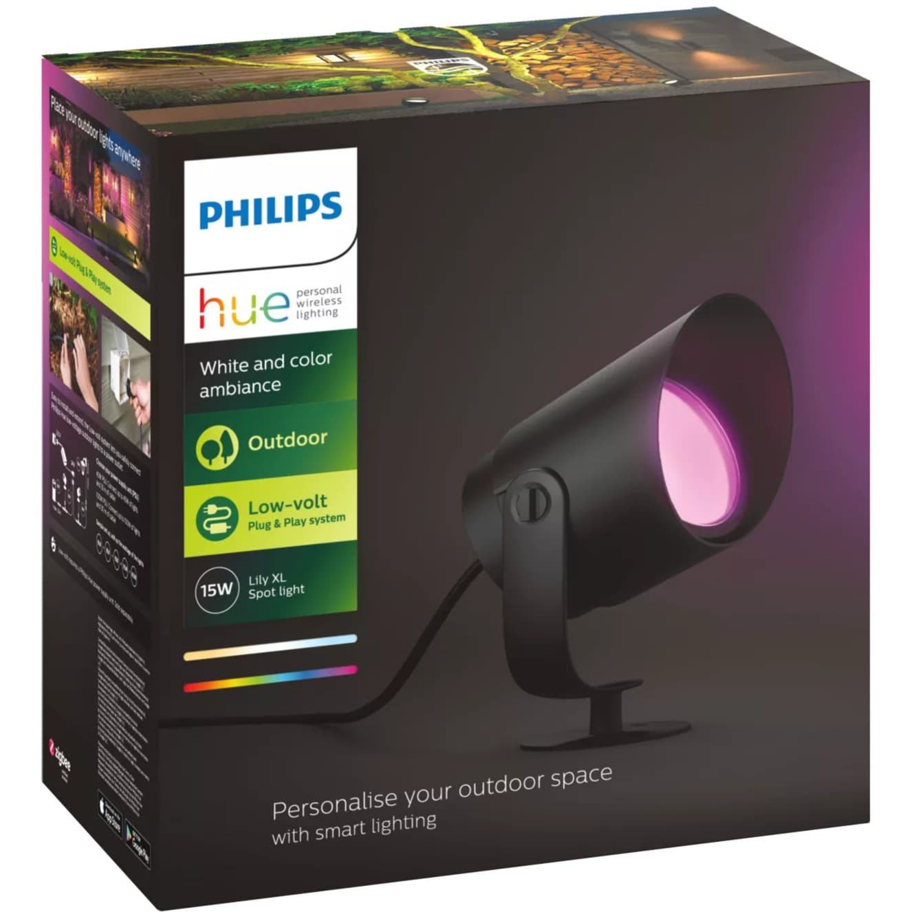 White & Color Ambance Lily XL Outdoor Spot Erweiterung, LED-Leuchte