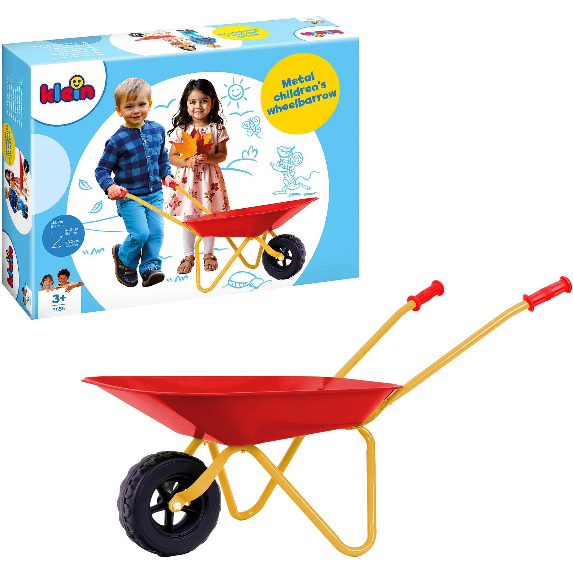 Kinderschubkarre aus Metall, Kinderwerkzeug