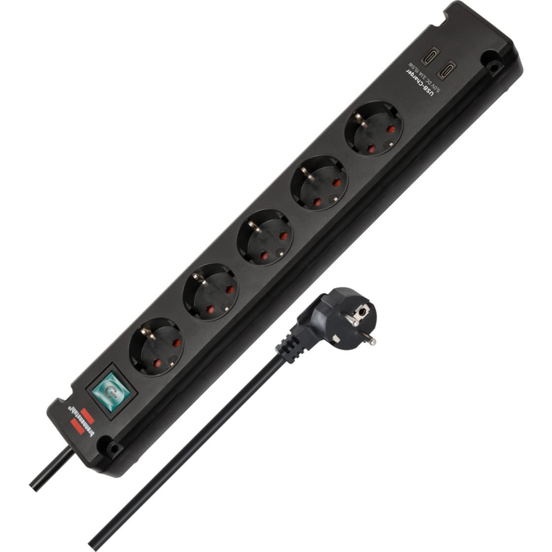Bremounta Steckdosenleiste 5-fach, 2x USB-C