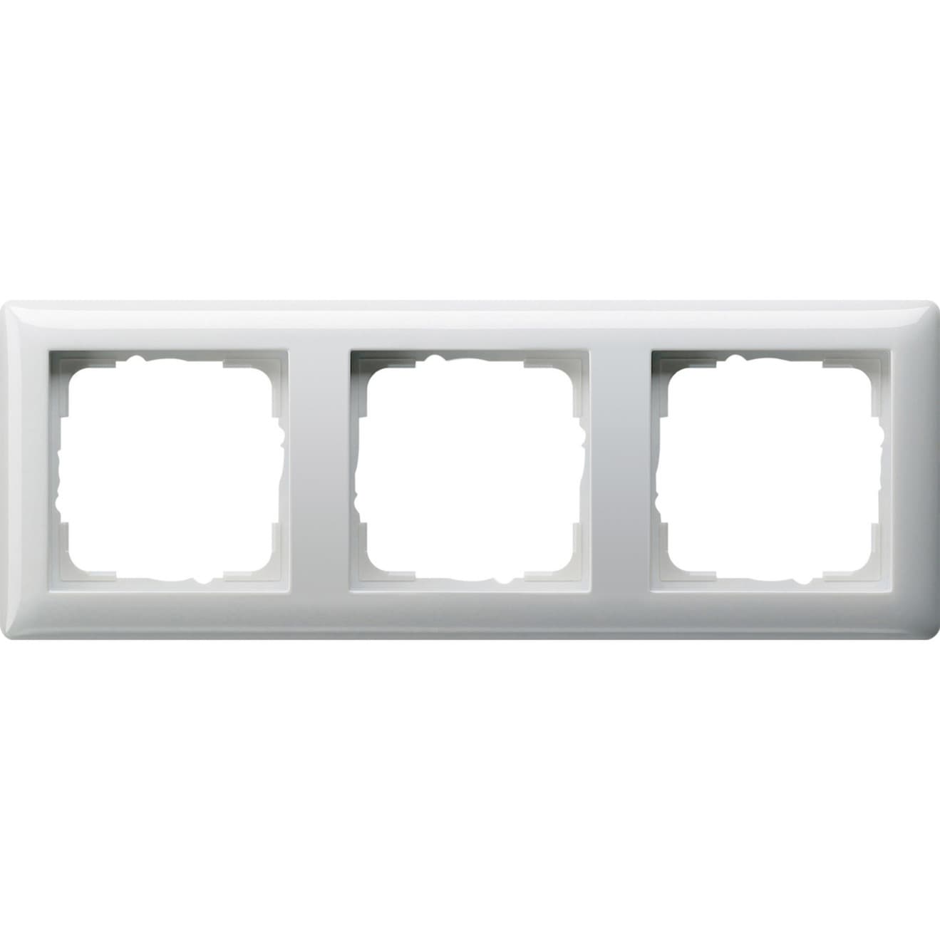Abdeckrahmen dreifach reinweiß glänzend bruchsicher Standard 55 Typ 021303