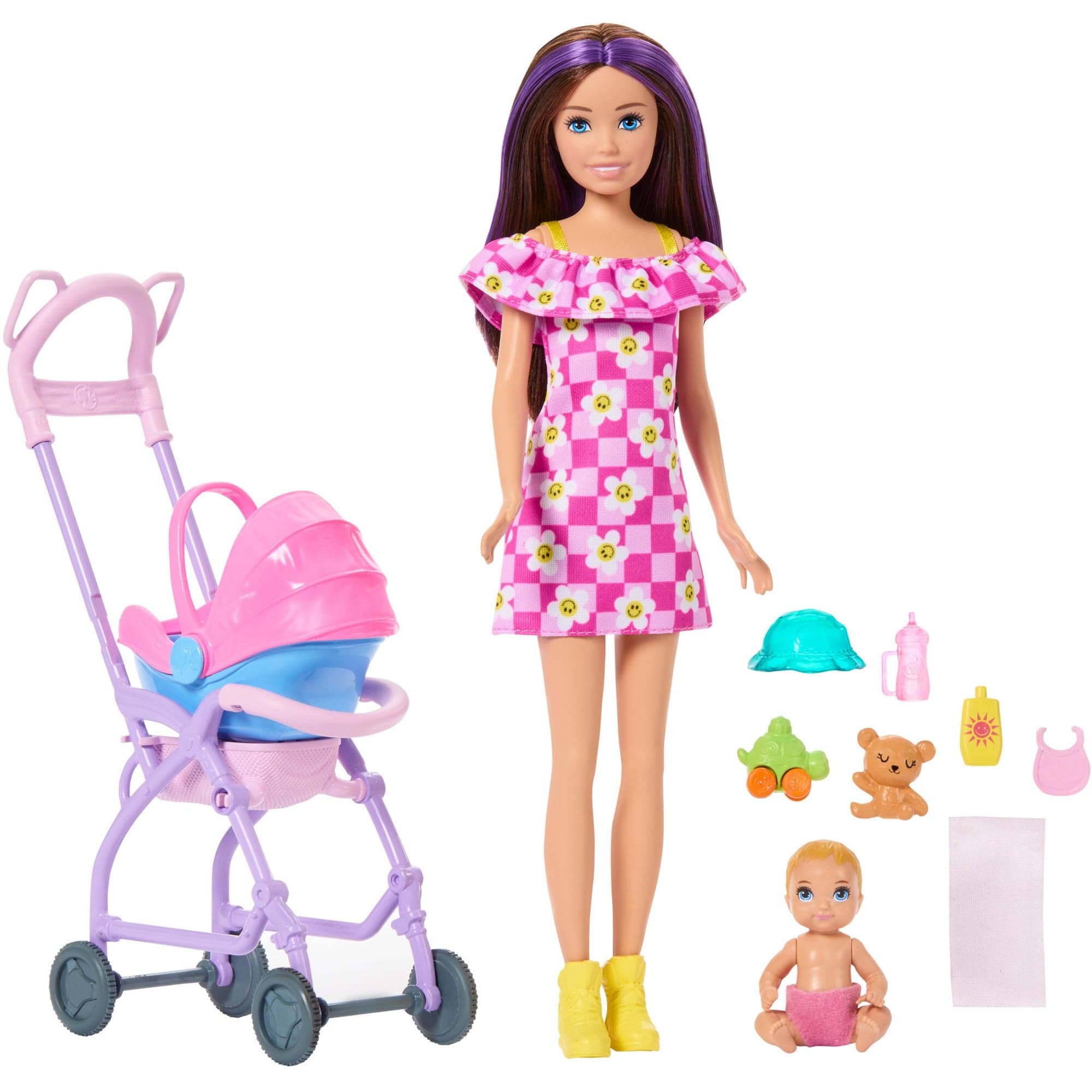 Skipper Babysitters Inc. Kinderwagen Spielset mit Babypuppe und Zubehör