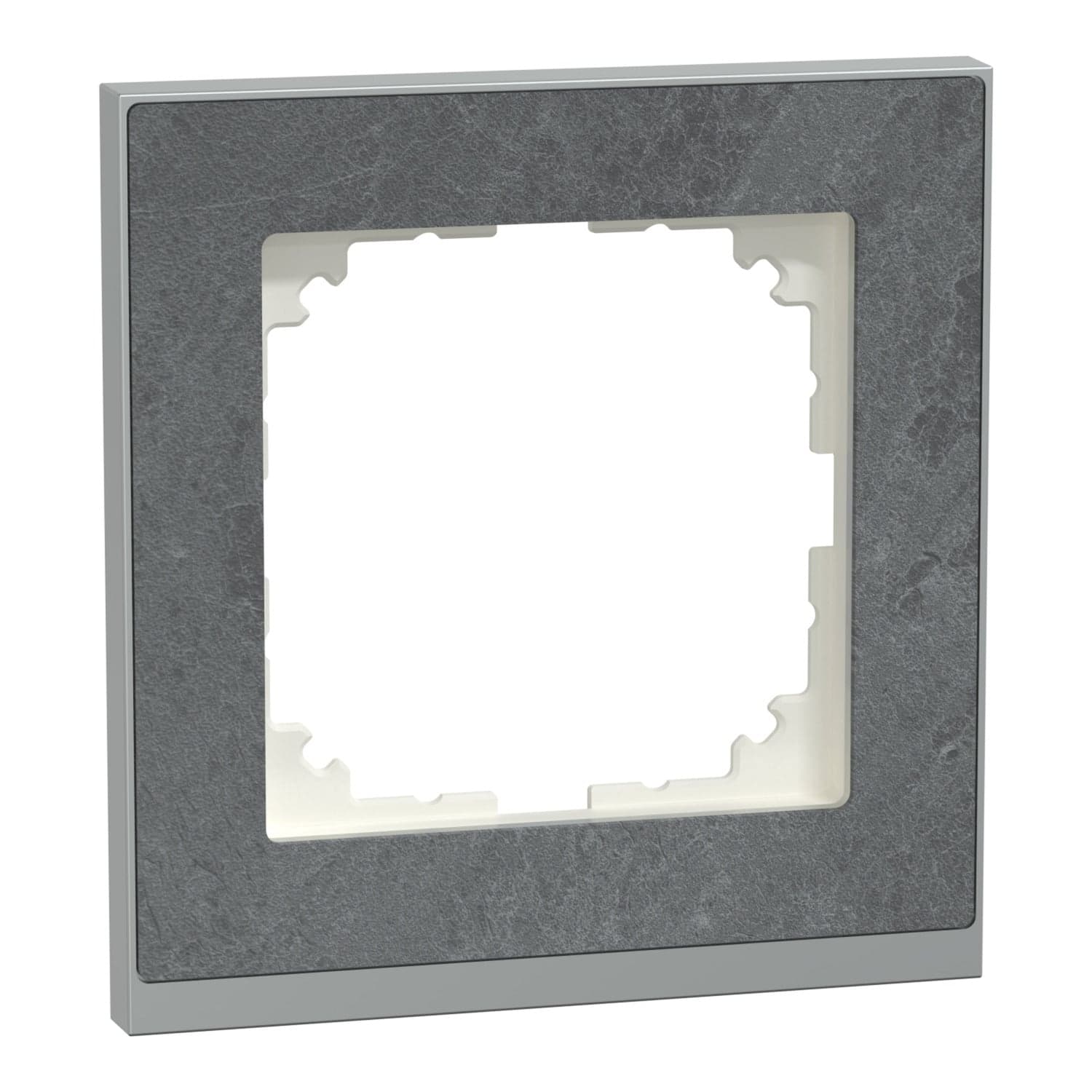 Decor-Rahmen einfach mit Echtmaterialschicht aus Stein und Thermoplast, matt, IP20