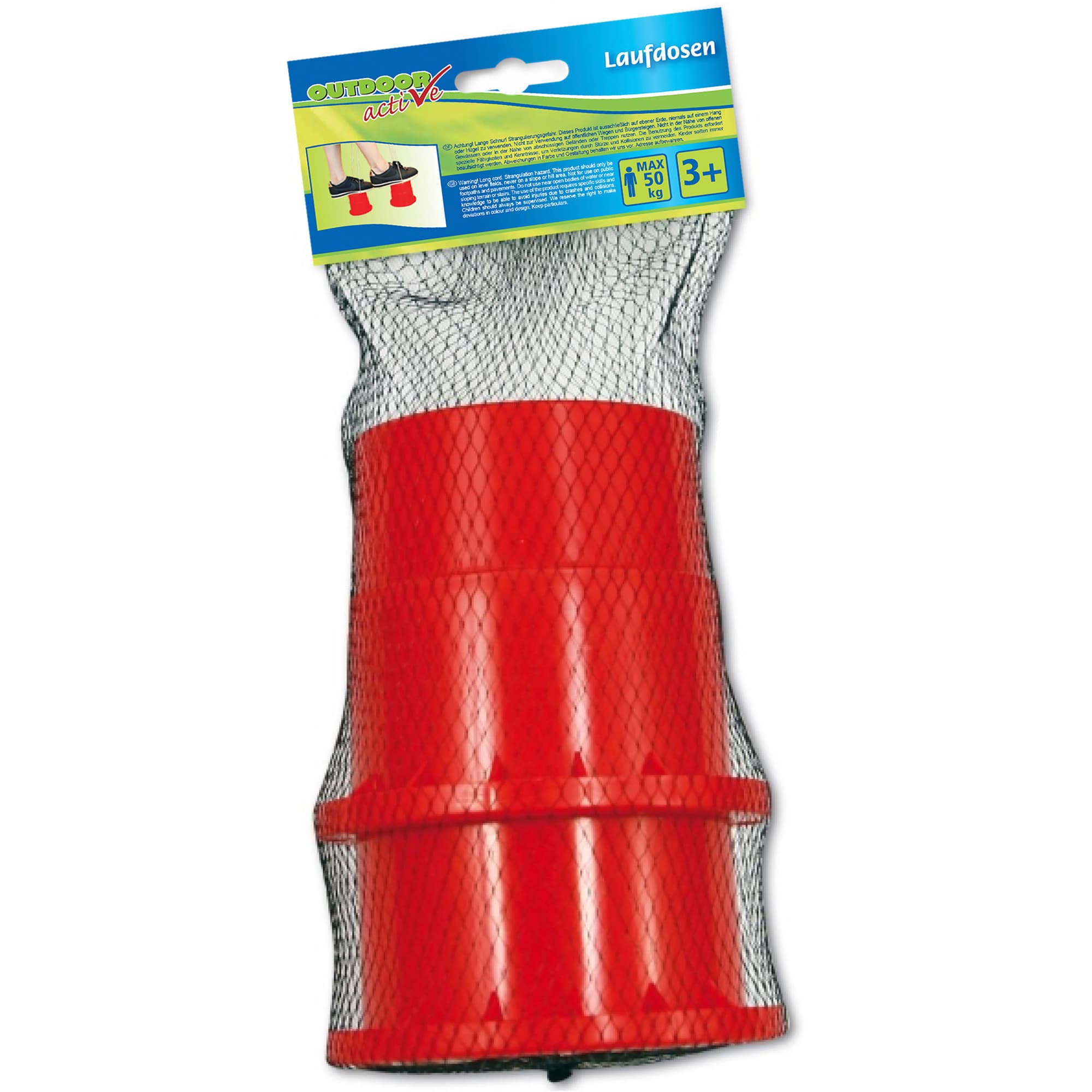 Laufdosen Outdoor active Höhe 17 cm Schnurlänge ca. 56 cm für Kinder ab 3 Jahren, Topf