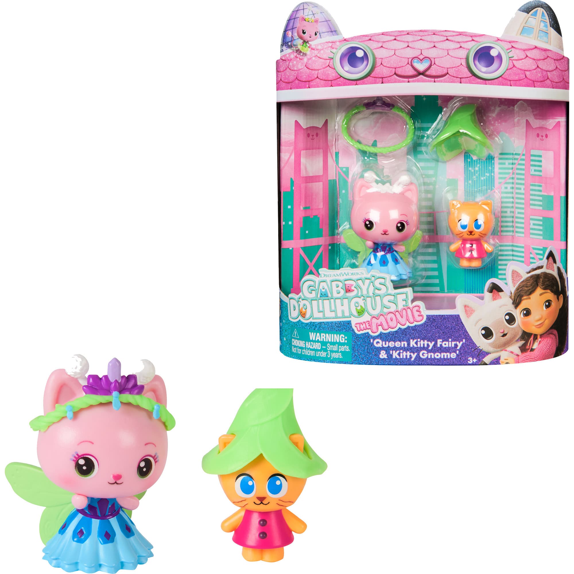 Gabby''s Dollhouse: Der Film - Queen Kitty Fee & Kätzchen Gnom Figuren-Set, Spielfigur