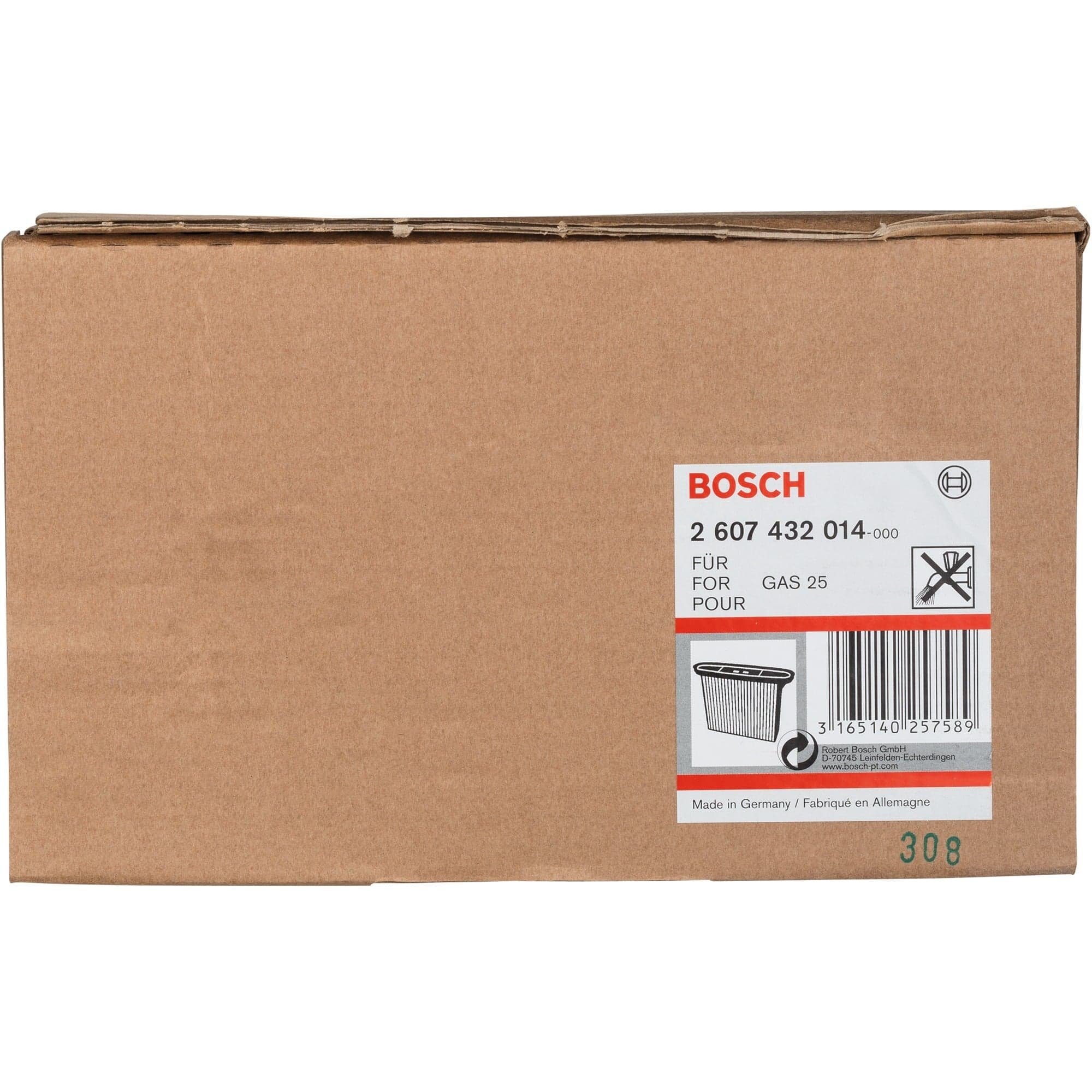 Zellulose-Faltenfilter, für GAS 25 L SFC
