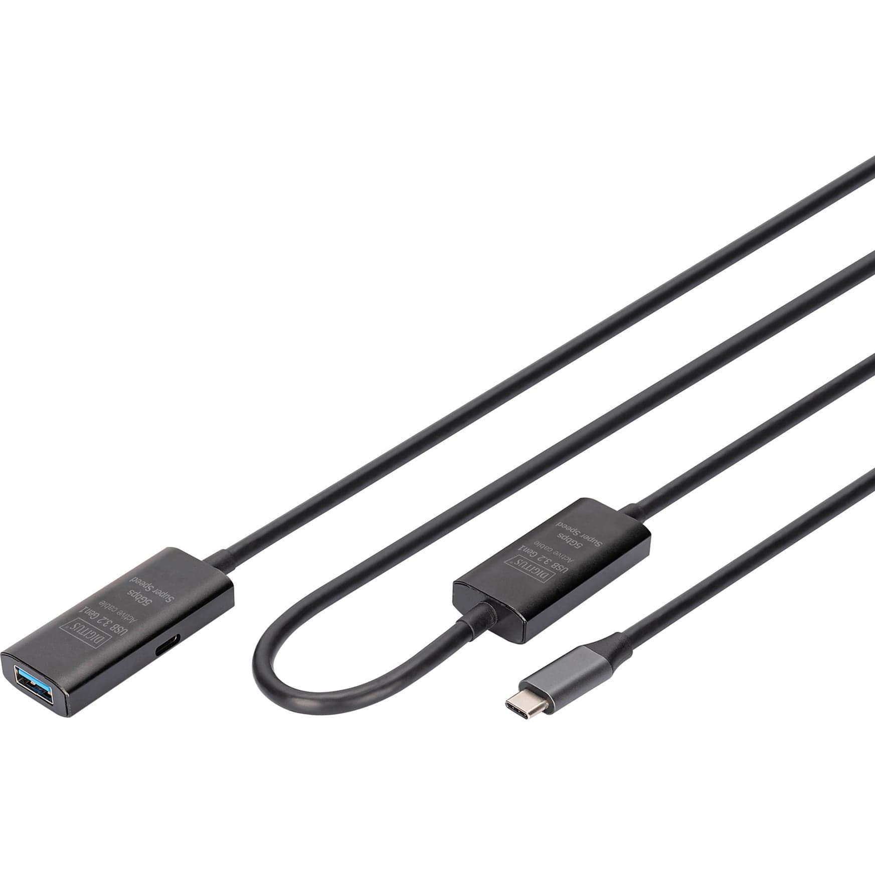 Aktives USB 3.2 Gen 1 Verlängerungskabel, USB-C Stecker > USB-A Buchse