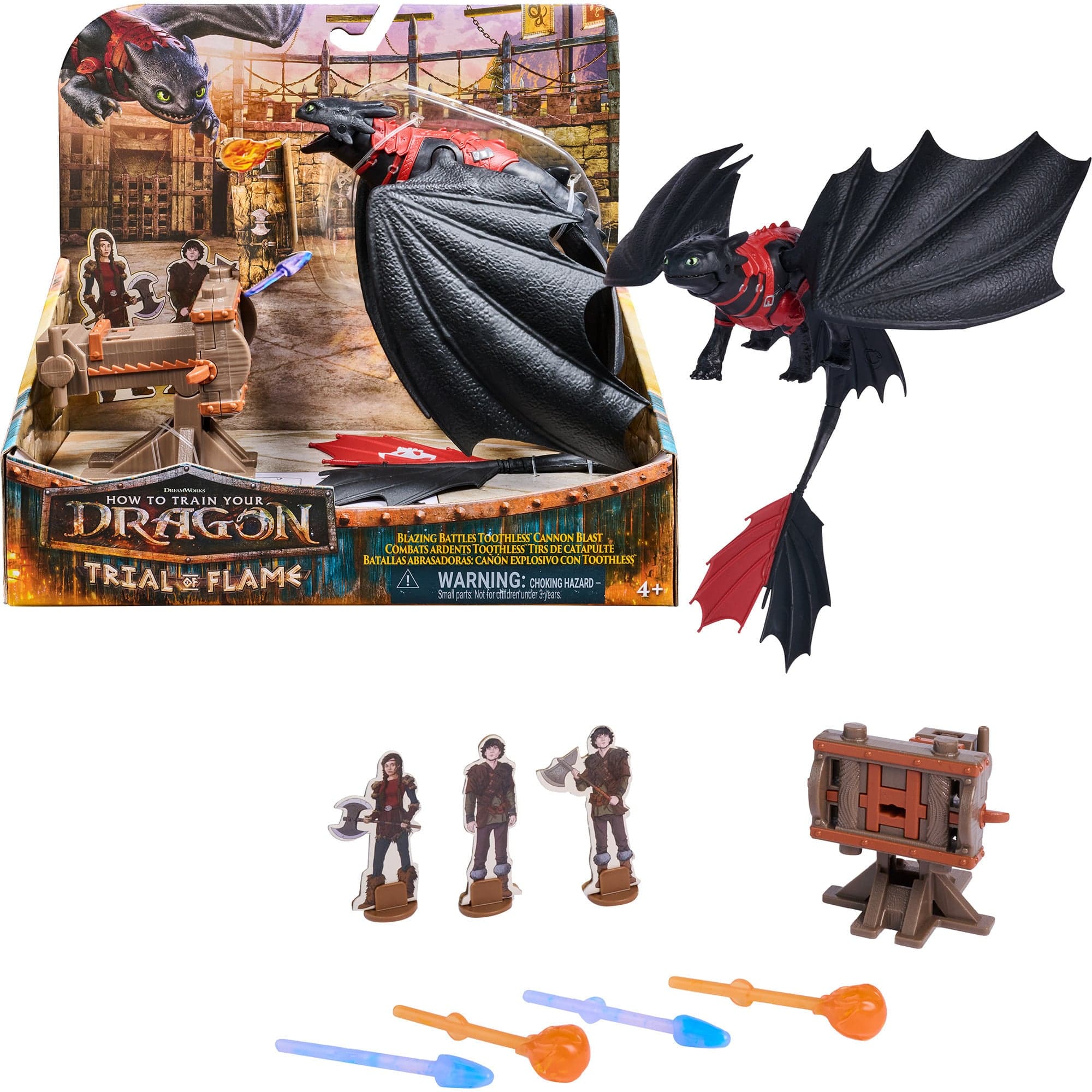 Drachenzähmen leicht gemacht Drachenkampf Spielset - Ohnezahn mit Kanone, Spielfigur