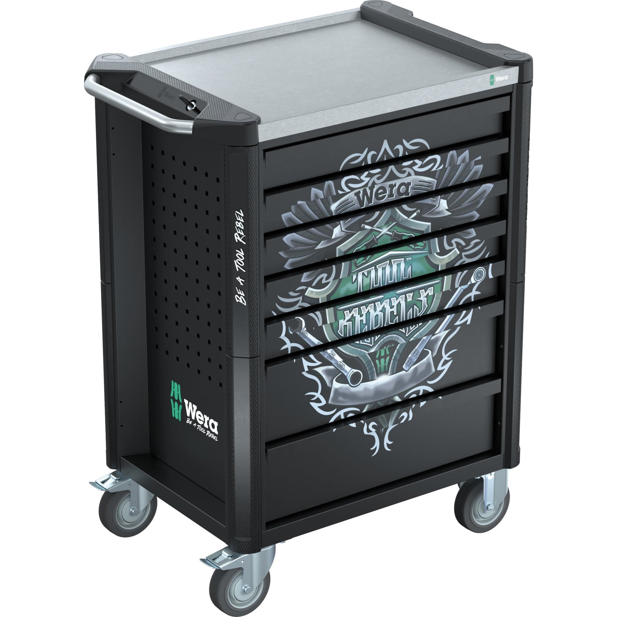 9705 Tool Rebel Werkstattwagen Stainless 1, mit Bestückung, Werkzeugwagen
