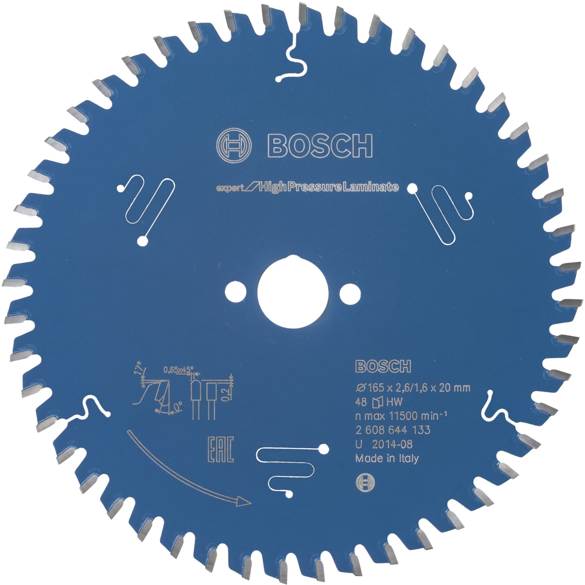 EXPERT High Pressure Laminate Kreissägeblatt, Ø 165mm, 48Z