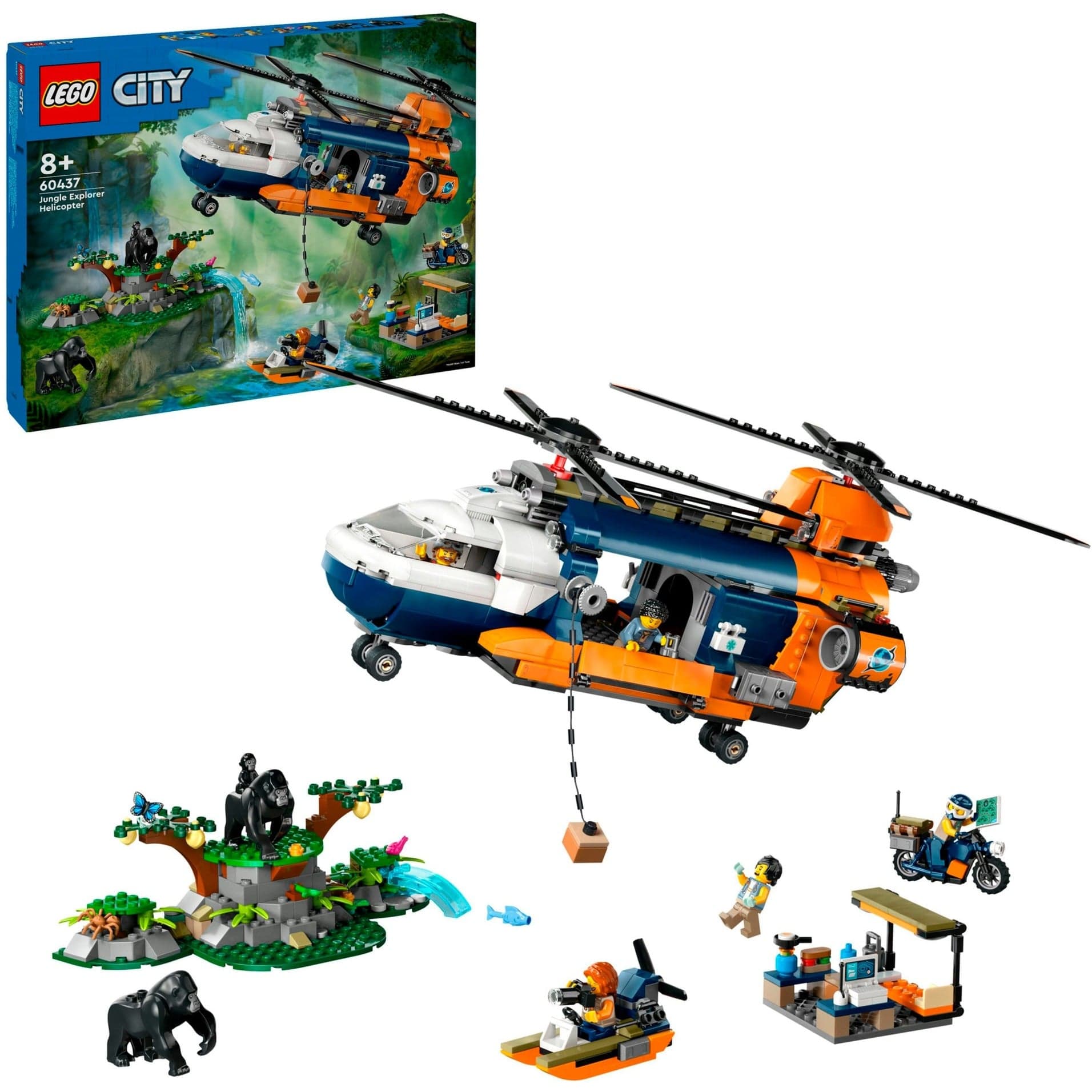 60437 City Dschungelforscher-Hubschrauber, Konstruktionsspielzeug