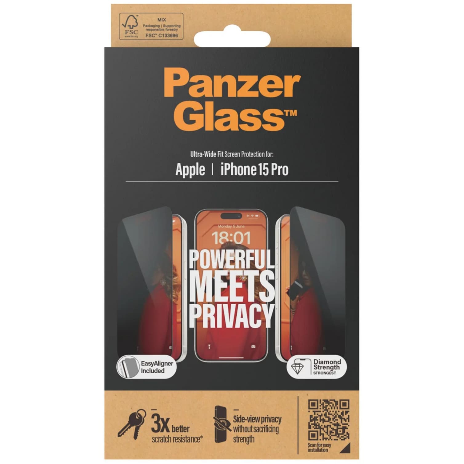 Privacy Displayschutz Ultra-Wide Fit, Schutzfolie