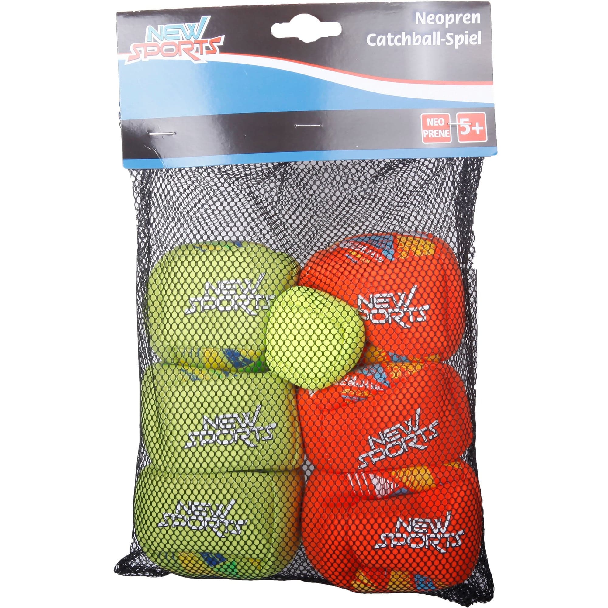 Neopren Boccia-Set im Netz mit 6 Boccia Bällen und 1 Zielball