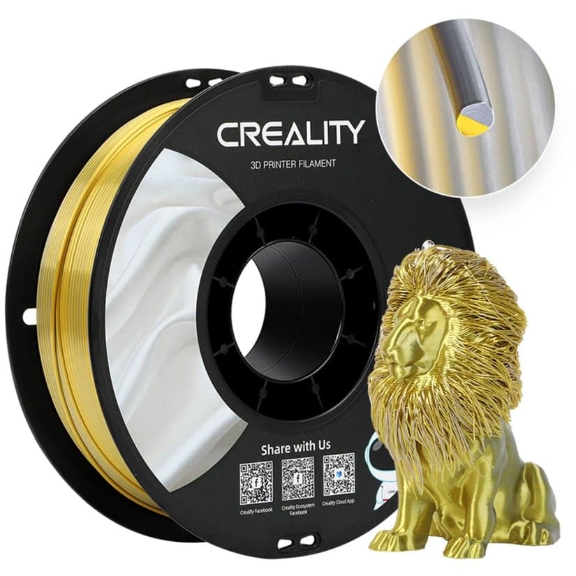 CR-Silk PLA Filament Gold/Silber, 3D-Filament