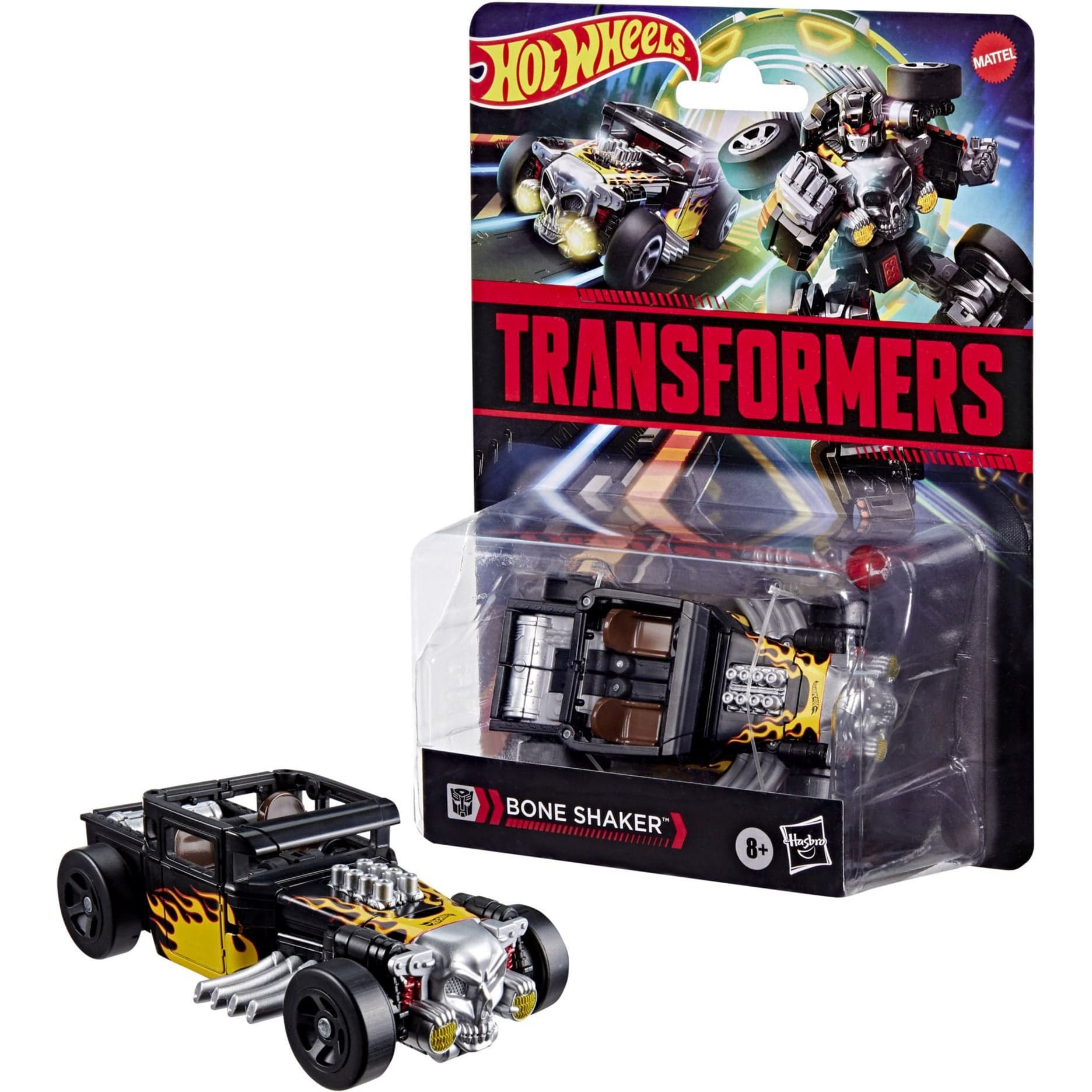 Transformers Collaborative Hot Wheels Cross Transformers Bone Shaker Figur, Spielfigur