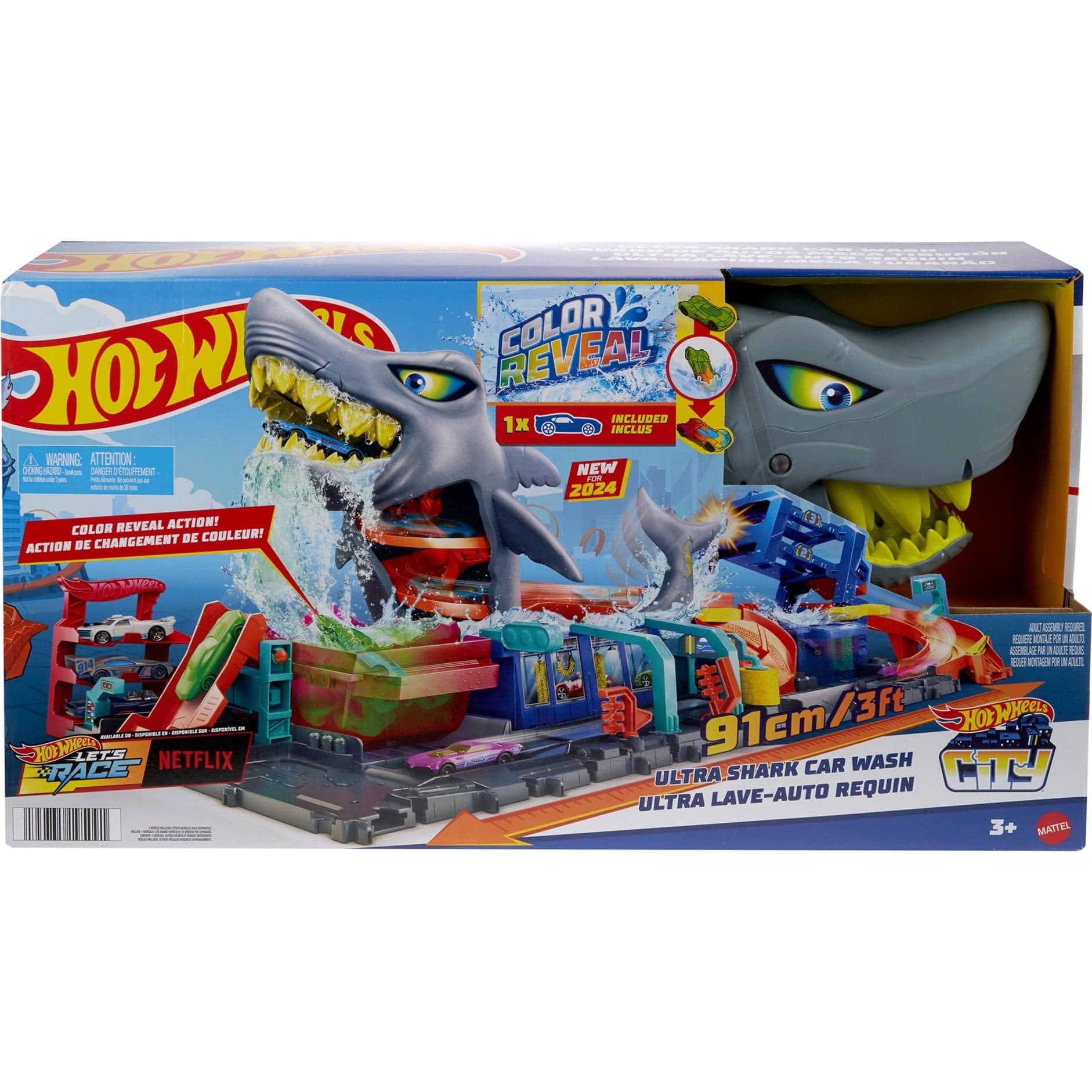 Hot Wheels City Ultimative Hai Auto-Waschanlage, Spielgebäude