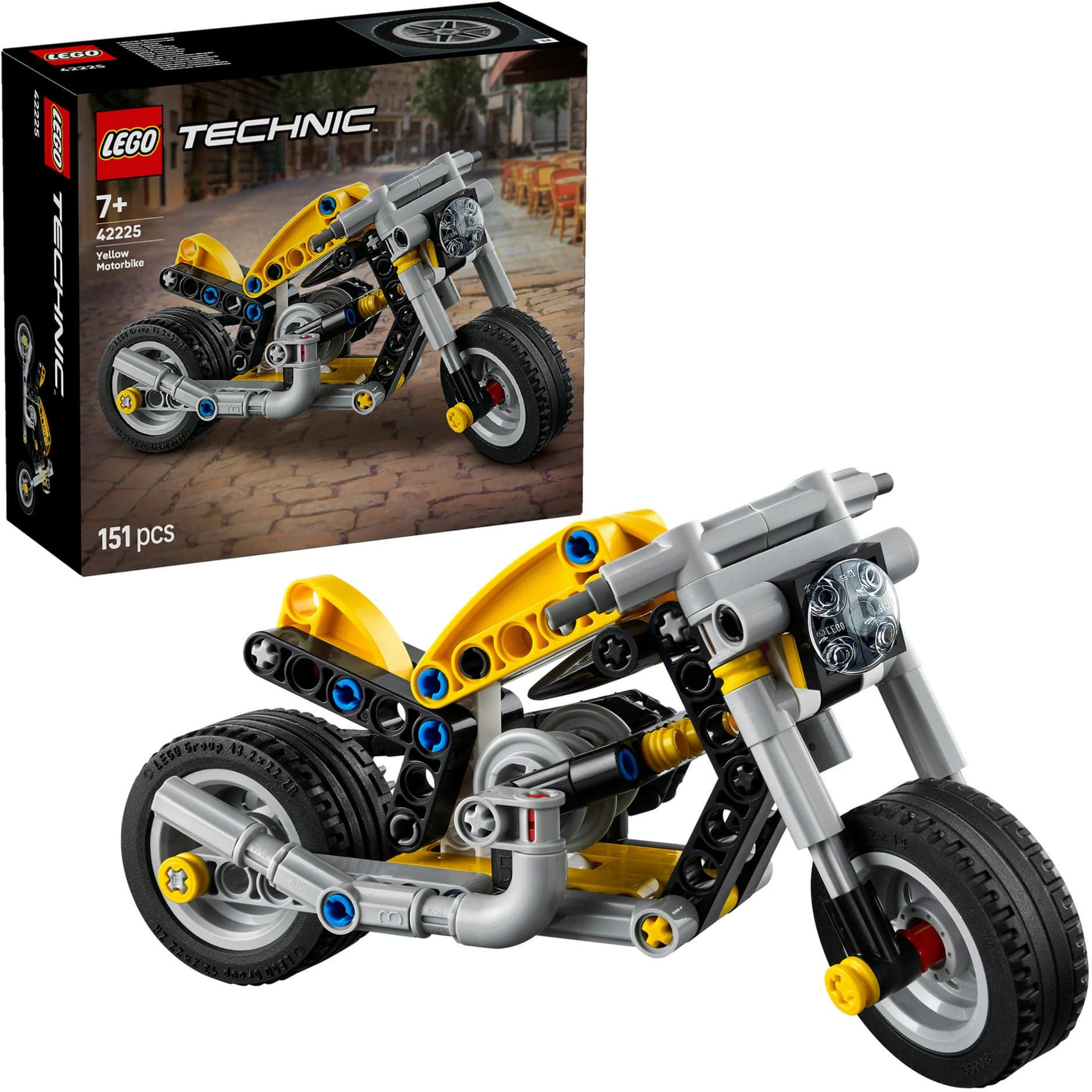 42225 Technic Gelbes Motorrad, Konstruktionsspielzeug