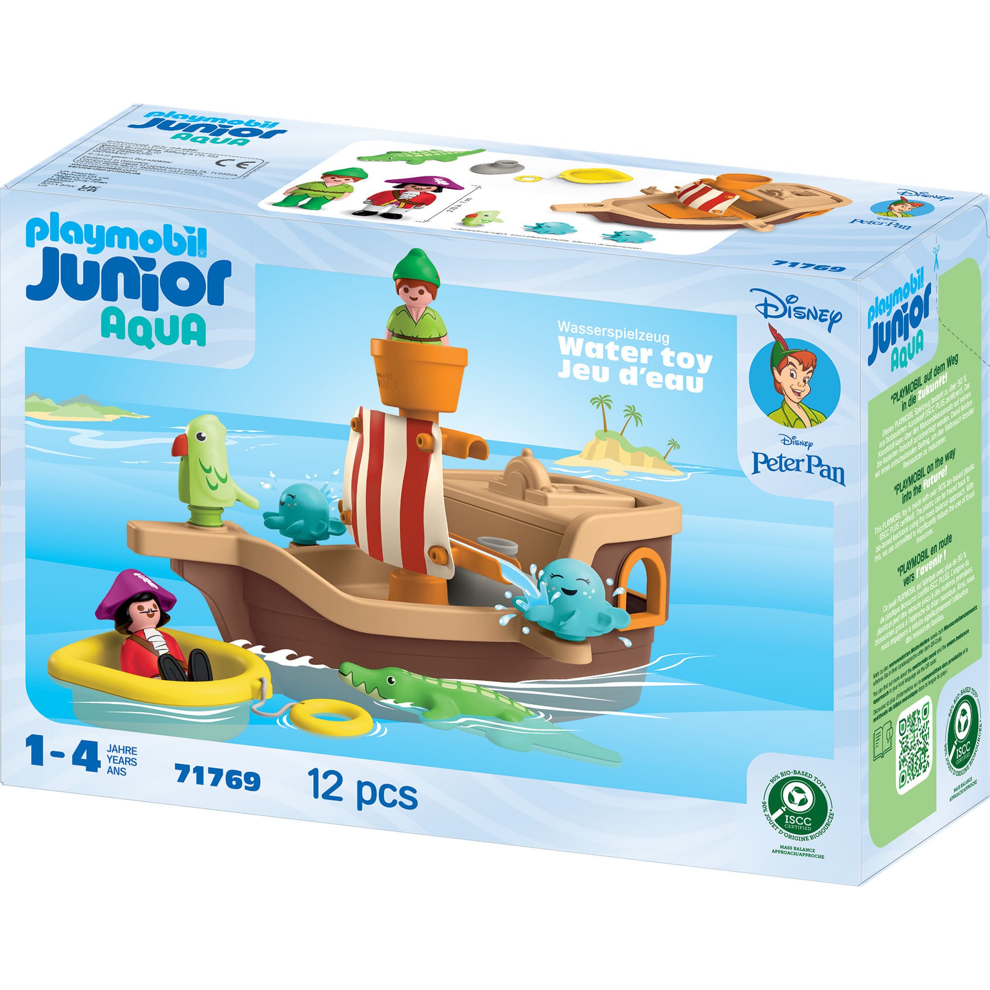 71769 Junior & Disney: Peter Pans Piratenschiff mit Wasserspritzspaß, Konstruktionsspielzeug