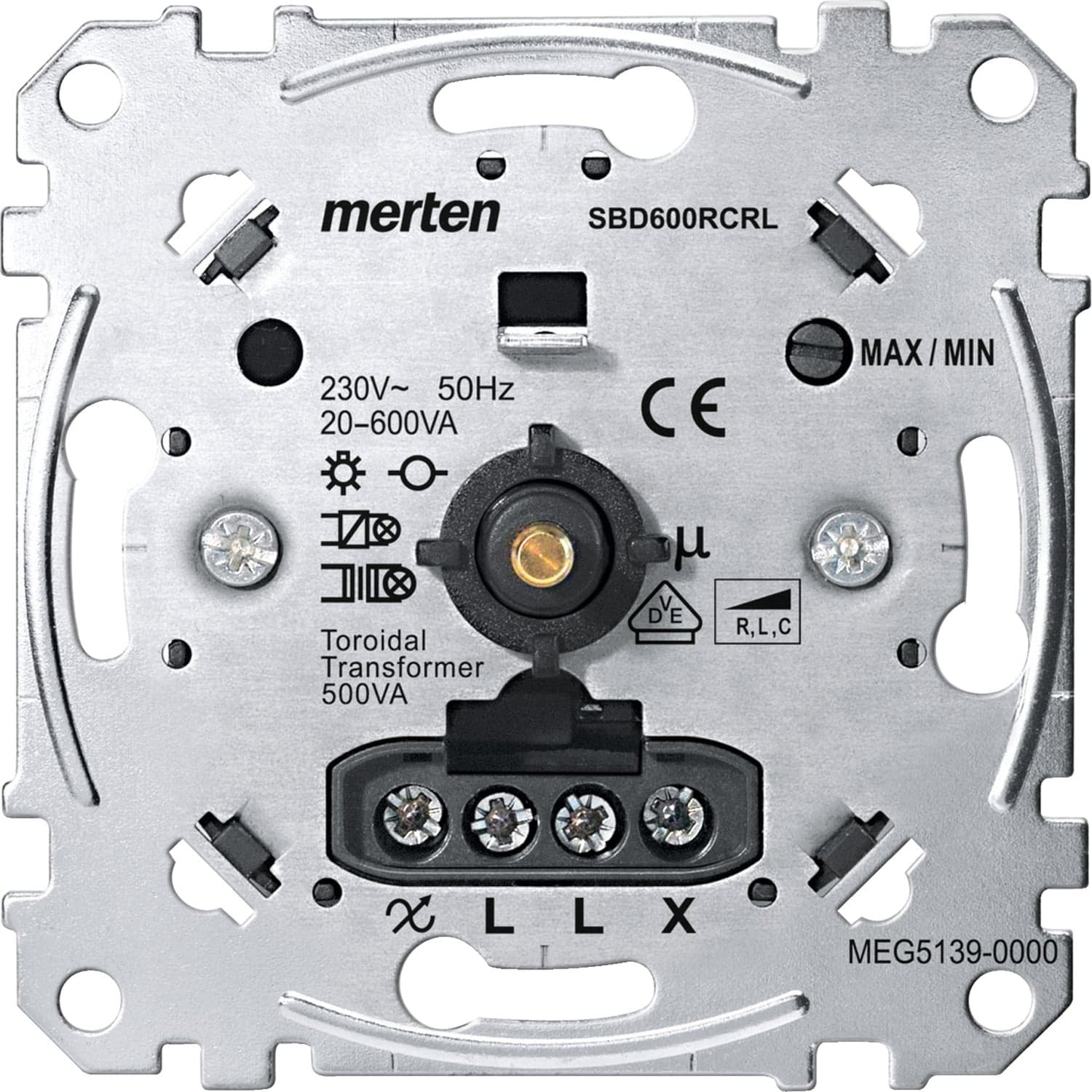 Universal-Drehdimmer-Einsatz 20 bis 600 Watt/Voltampere MEG5139-0000
