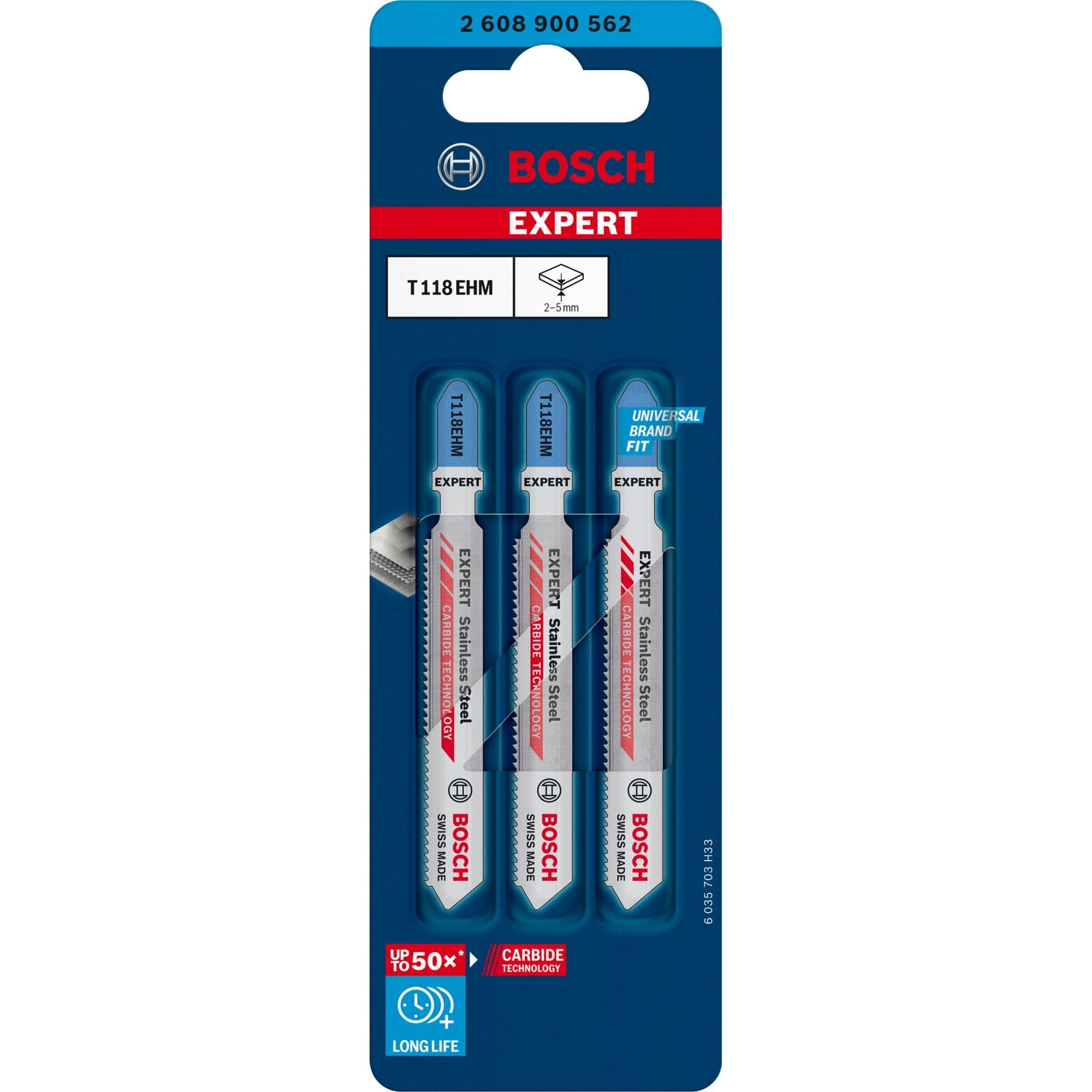 EXPERT Carbide Stichsägeblatt T 118 EHM ''Stainless Steel''