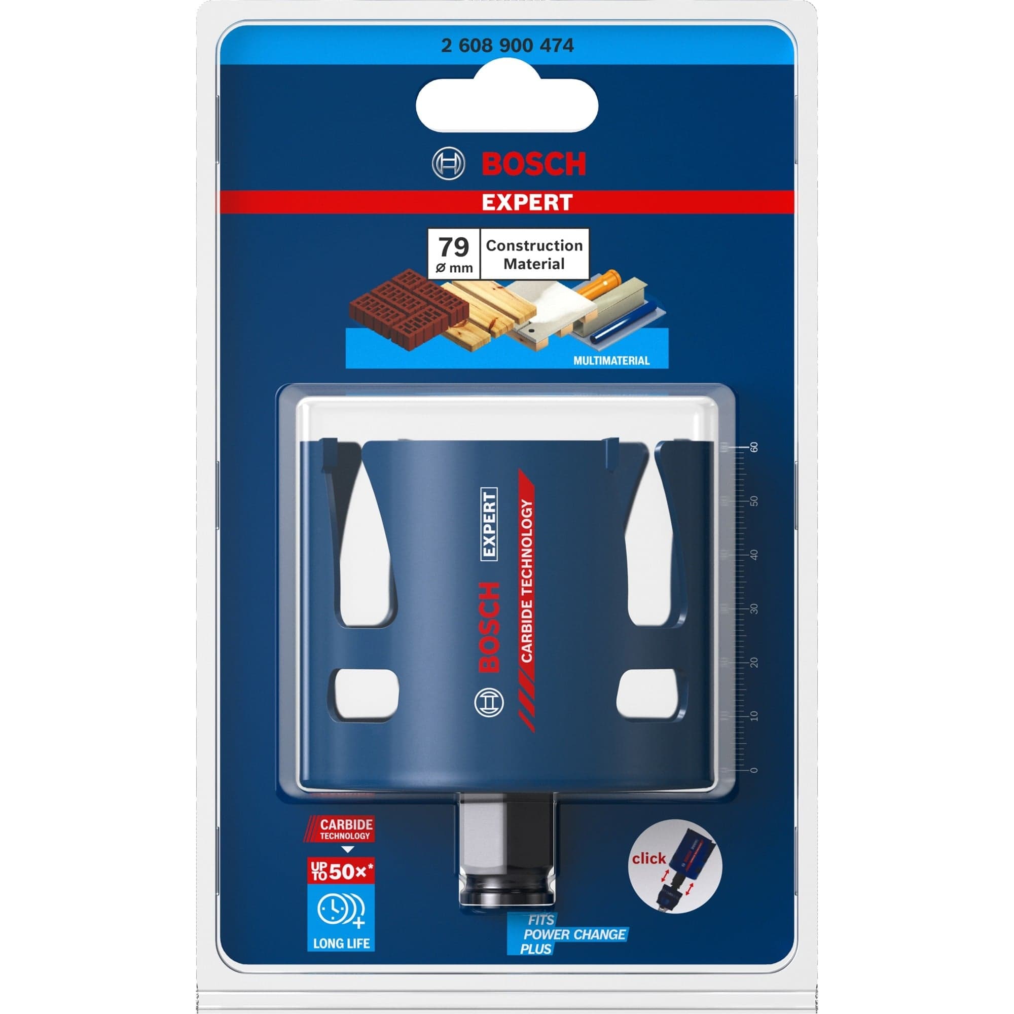 EXPERT Lochsäge Construction Material PC Plus, Ø 79mm