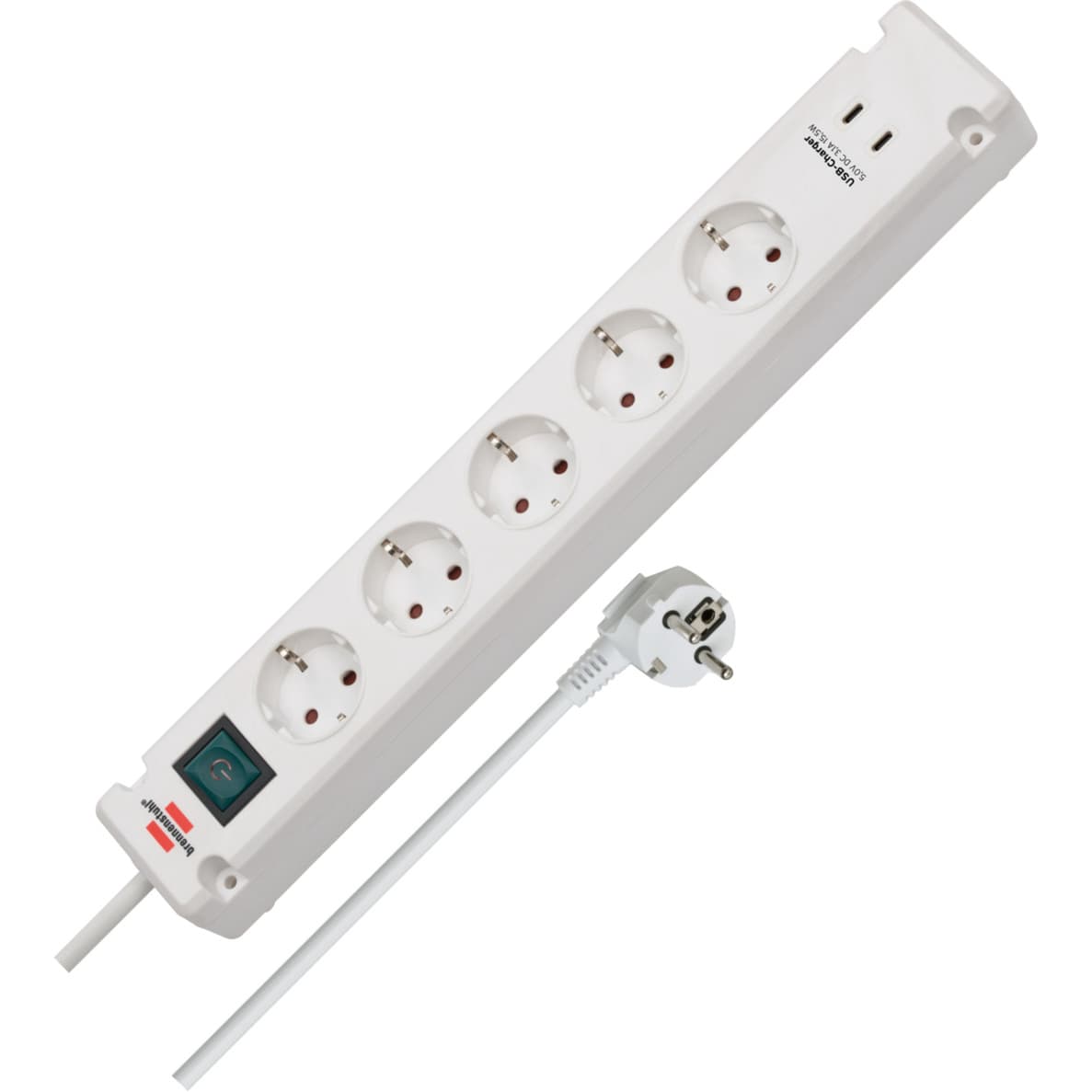 Bremounta Steckdosenleiste 5-fach, 2x USB-C