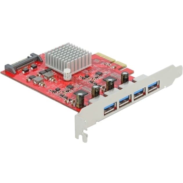 PCIe x4 > 4x extern USB-A 3.2 Gen 2, USB-Controller