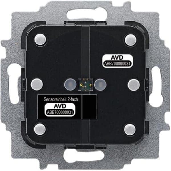 Taster vierfach mit integriertem Temperaturfühler, Unterputz, KNX-Bussystem, Schutzart IP20